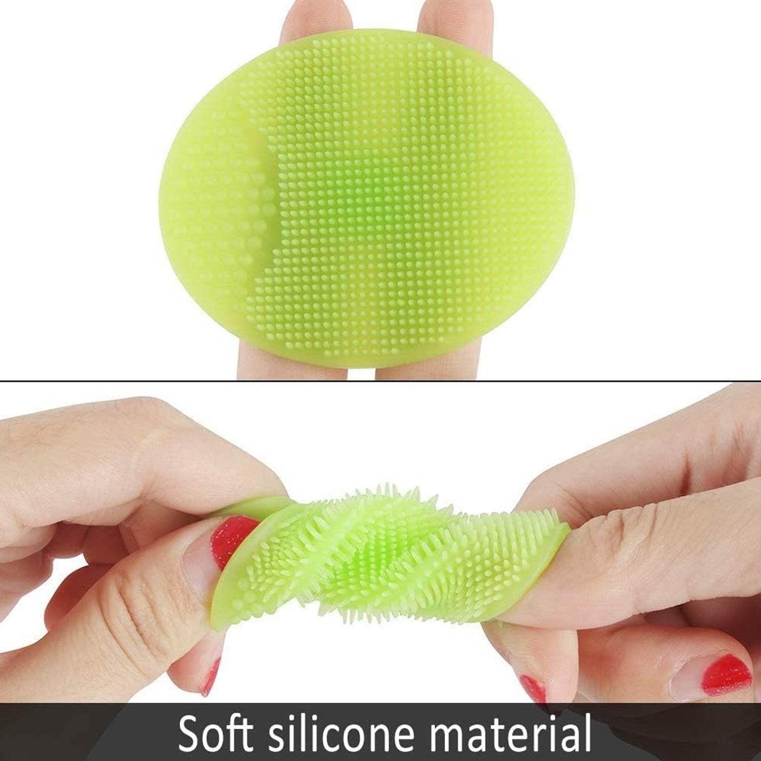 Bath & Facial Cleansing Brush, Soft Silicone Face Scrubber (2 Pc Set) - infinityexculsivestore.com