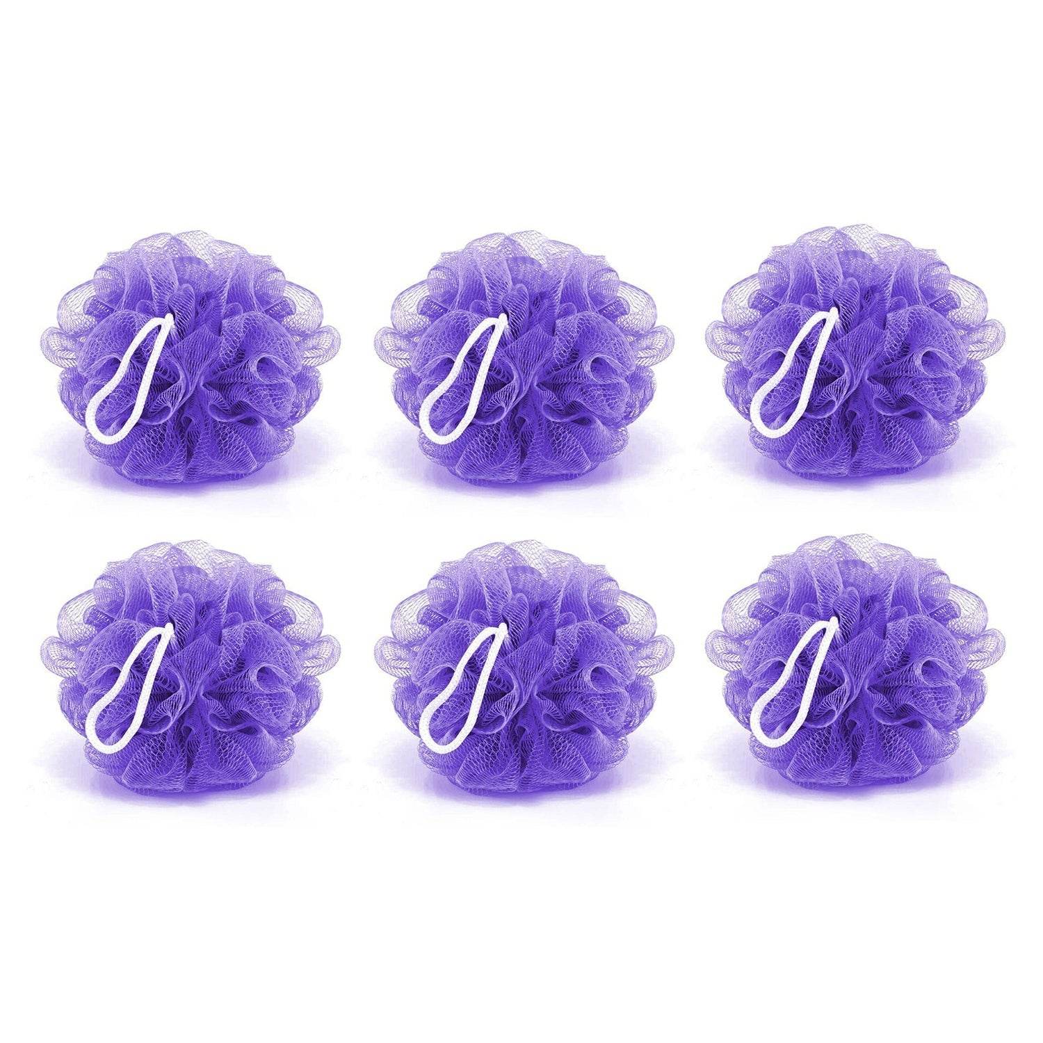 Bath Shower Loofah Sponge Pouf Body Scrubber (Pack of 6Pcs) - infinityexculsivestore.com
