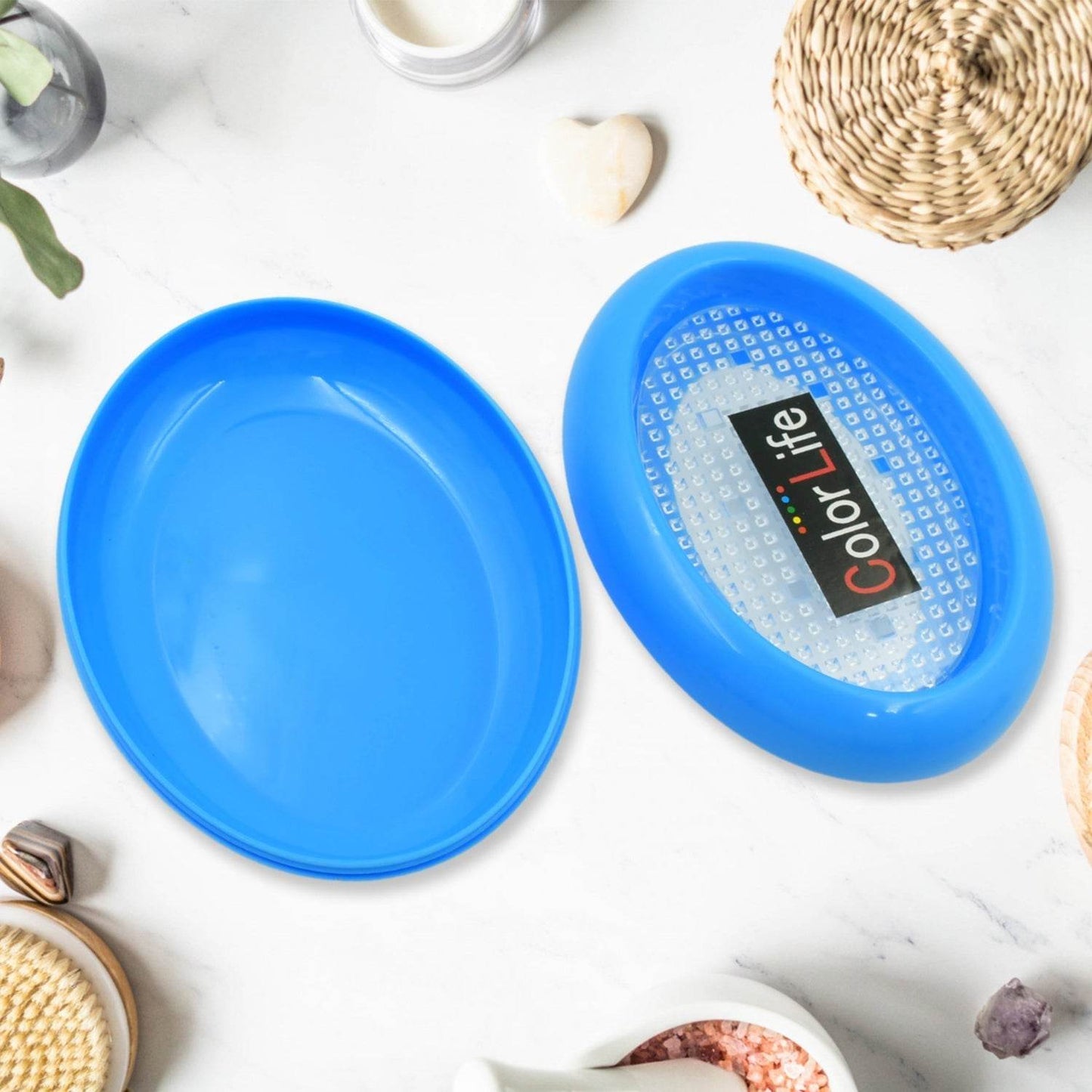 Bathroom Accessories Plastic Soap Case / Soap Dish / Soap Stand, Plastic Soap Case Soap Holder Soap Dish For Bathroom Kitchen Sink (Oval / Heart Shape Soap case / 1 pc ) - infinityexculsivestore.com