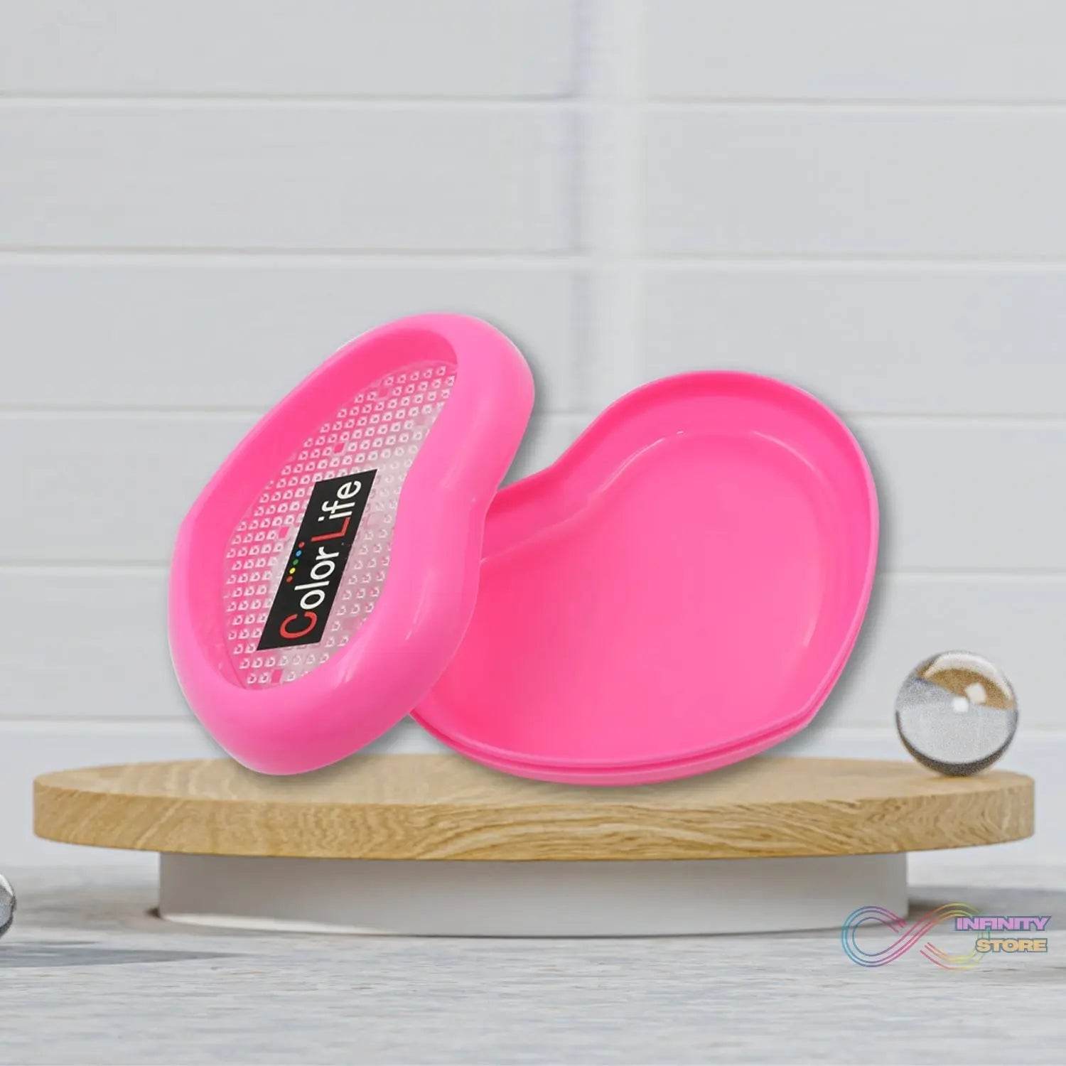 Bathroom Accessories Plastic Soap Case / Soap Dish / Soap Stand, Plastic Soap Case Soap Holder Soap Dish For Bathroom Kitchen Sink (Oval / Heart Shape Soap case / 1 pc ) - infinityexculsivestore.com