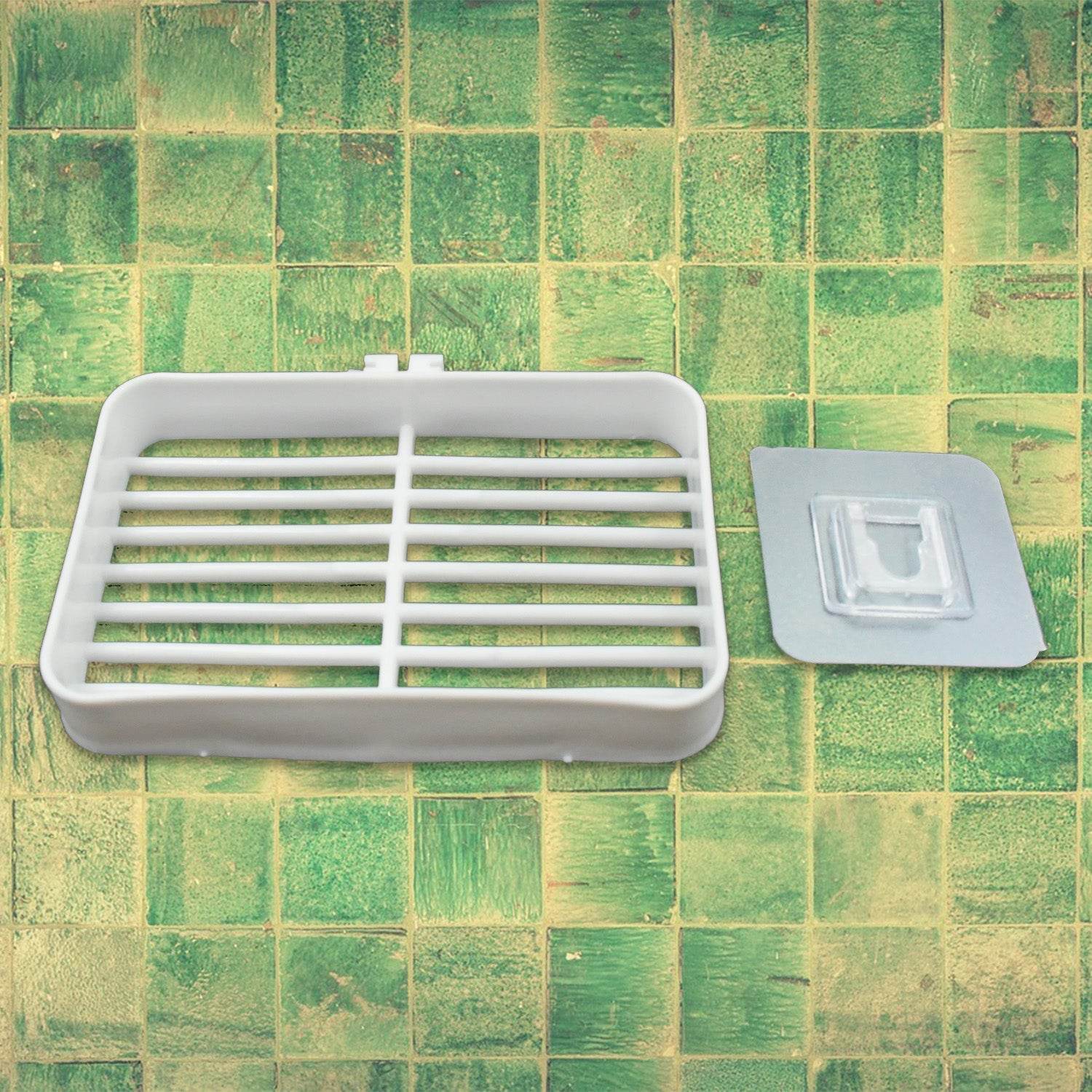 Bathroom & Kitchen Soap Holder: Self-Adhesive (Plastic Box) - infinityexculsivestore.com