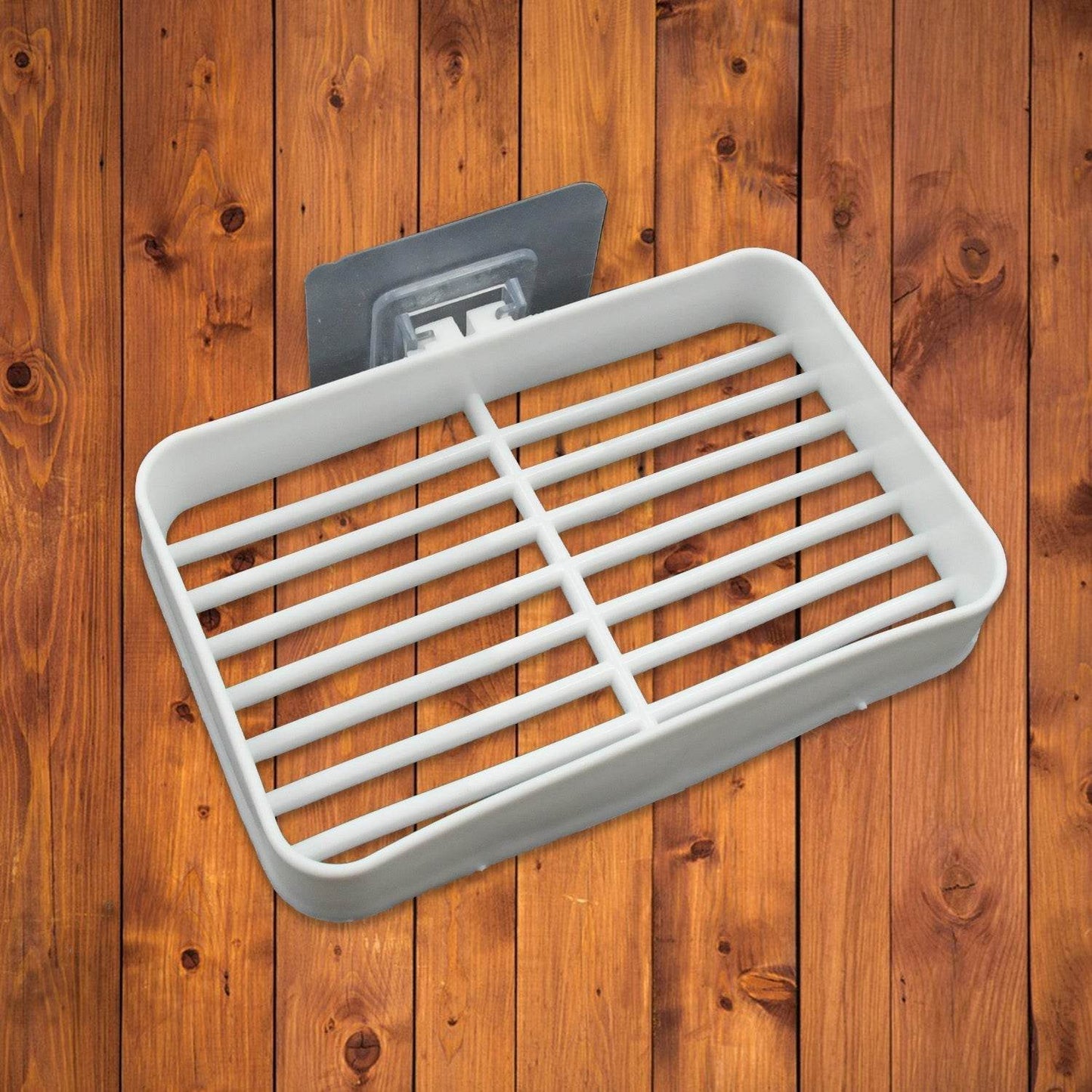 Bathroom & Kitchen Soap Holder: Self-Adhesive (Plastic Box) - infinityexculsivestore.com