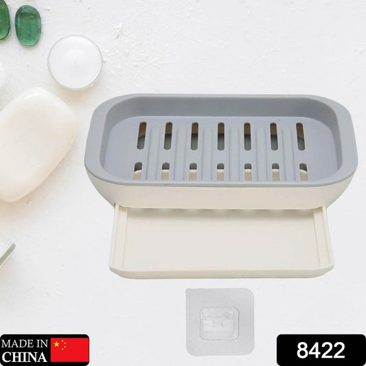 Bathroom Soap Holder, Soap Dish Container, Soap Case for Water Draining, Soap Holder Tray with Adhesive Sticker - infinityexculsivestore.com
