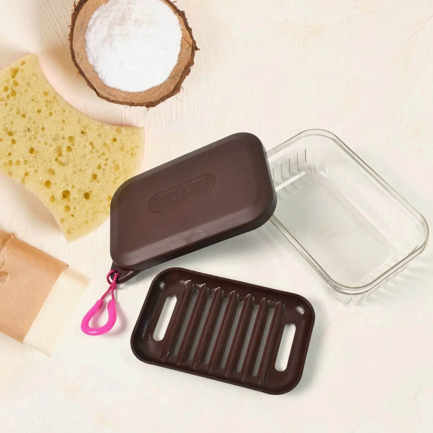 Bathroom & Travel Plastic Soap Box with Lid (1 Pc) - infinityexculsivestore.com