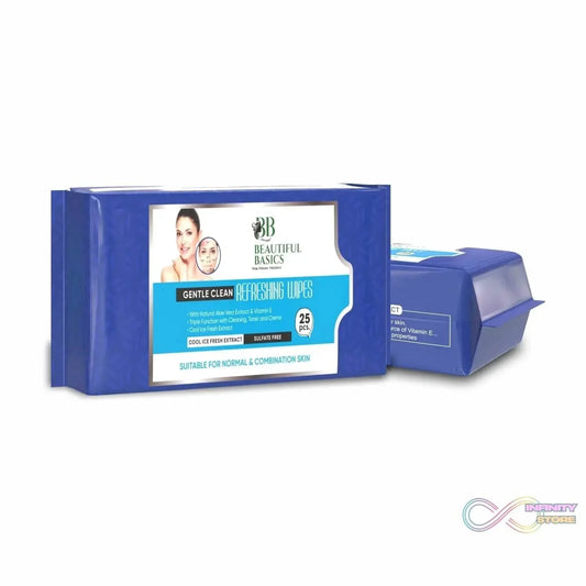 Beautiful Basics Normal & Oily Skin Face Wipes (2 Pkts x 50 Pcs Wipes) - infinityexculsivestore.com