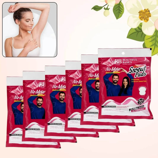 Beautiful Basics Underarms Sweat Pads Disposable (Pkts 6x 60 Pcs Set) - infinityexculsivestore.com
