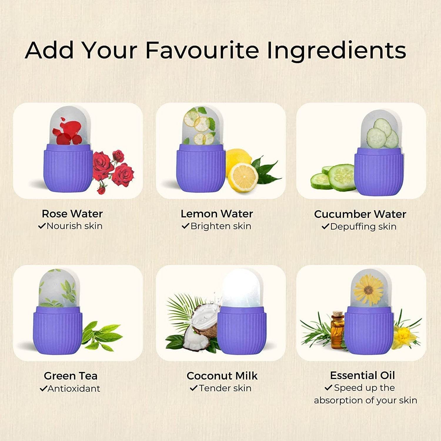 Beauty Ice Roller for Face Massager & Eye Reusable Face Rollers Facial Roller Box - infinityexculsivestore.com