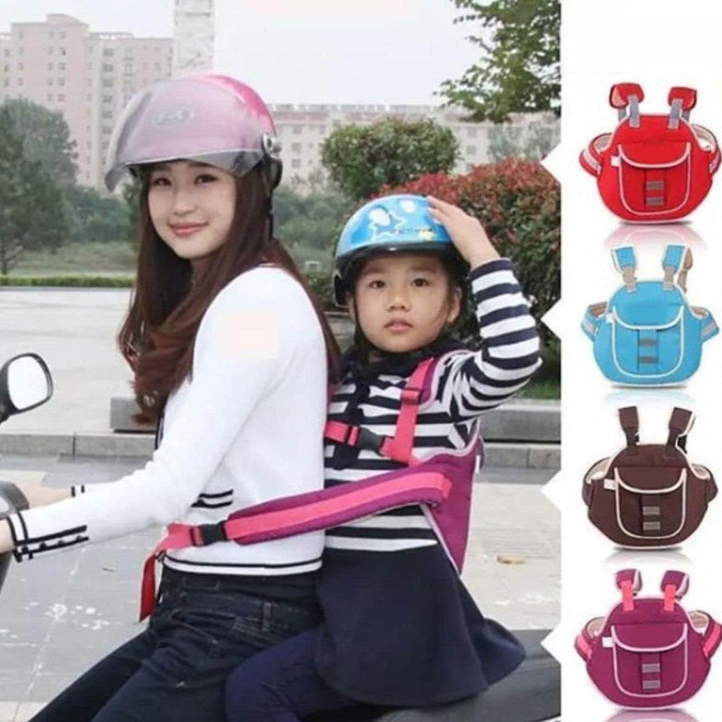 Baby Safety Belt For Kinds Carrier, Children Motorcycle Safety Harness - Child Ride Strap - Kids Vehicle Adjustable Safety Harness Strap for Two Wheeler Bike Horseback Riding Travel (1 Pc) - infinityexculsivestore.com
