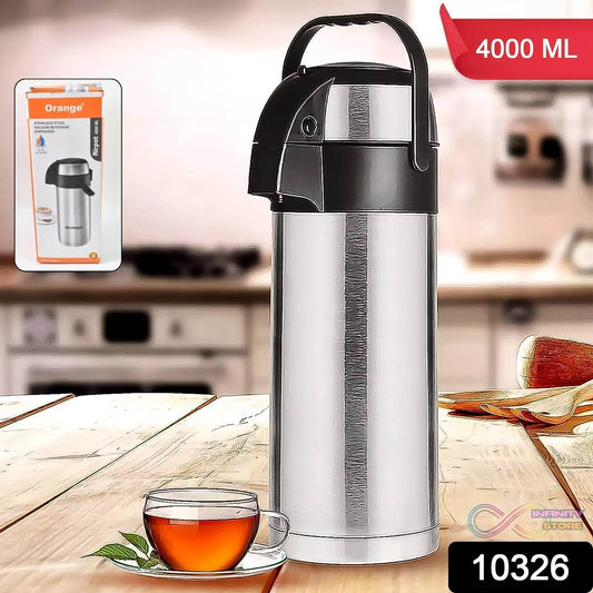 Beverage Dispenser Stainless Steel for Serving Tea and Coffee, Thermos steel (4000 ML) - infinityexculsivestore.com