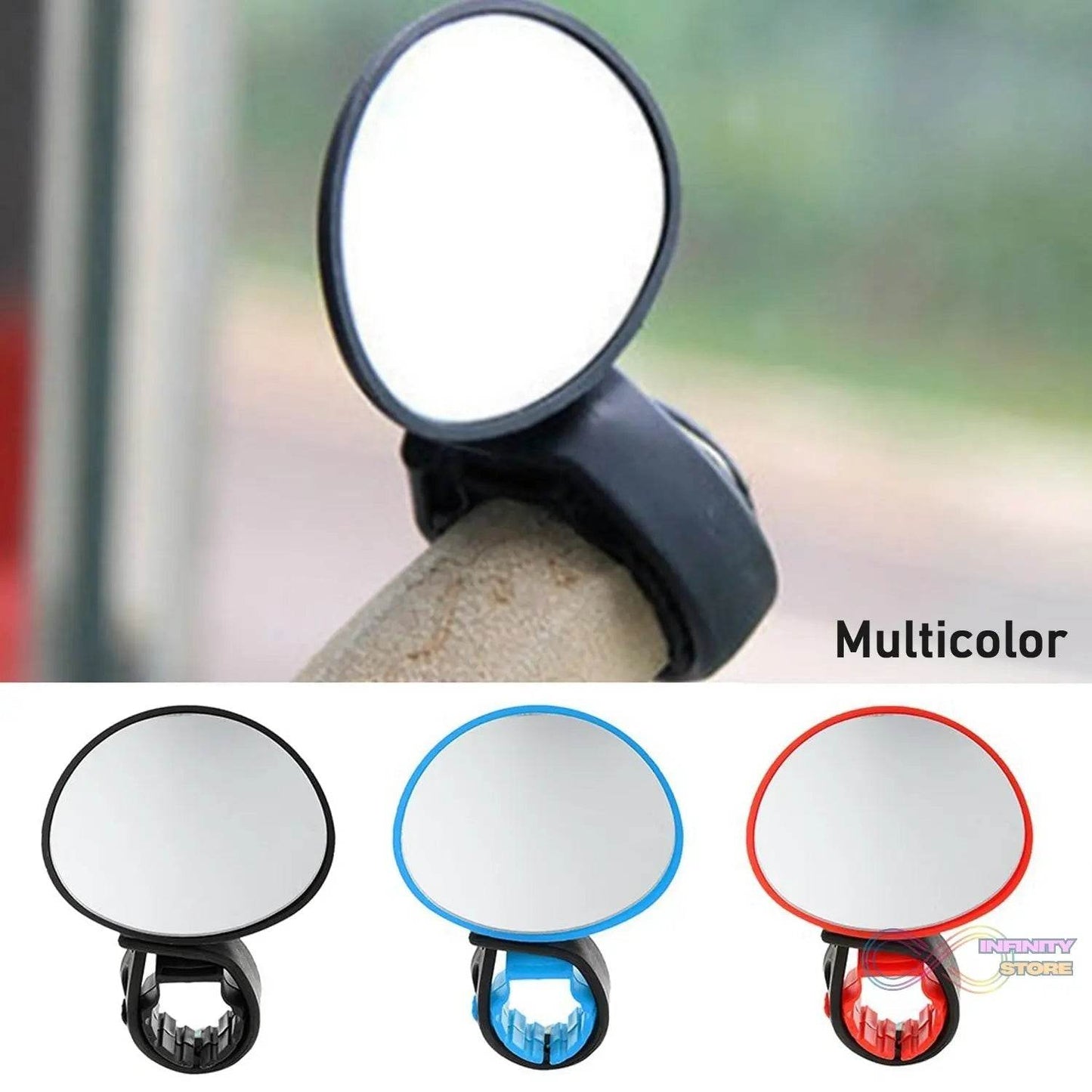 Bicycle 360 rotation Cycling Mirror Handlebar Rearview Mirror (1 Pc) - infinityexculsivestore.com