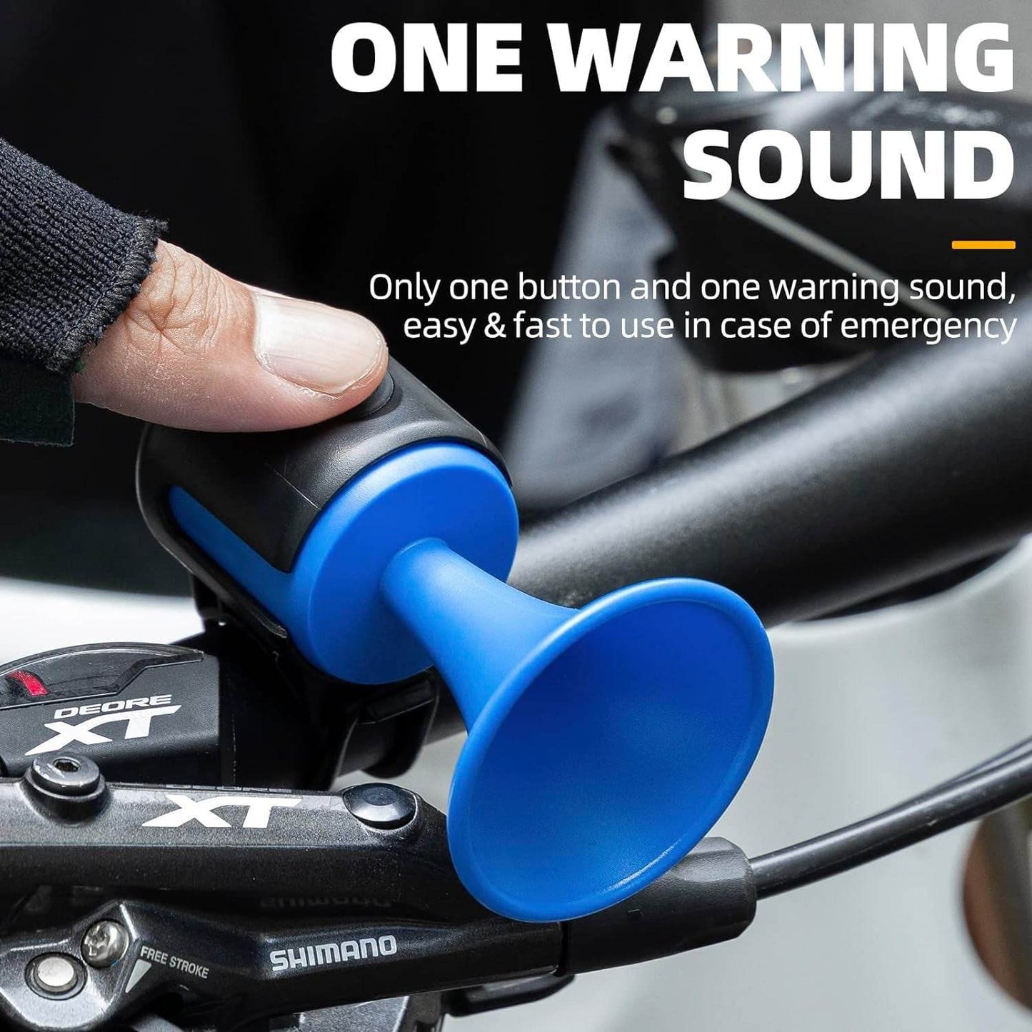 Bicycle Air Horn Loud - 120dB 1 Sound Mode Electronic Bicycle Bell,Super Electric Horn with Long Standby Button Battery Operated/IPX4 Waterproof Loud Bell for Adults - infinityexculsivestore.com