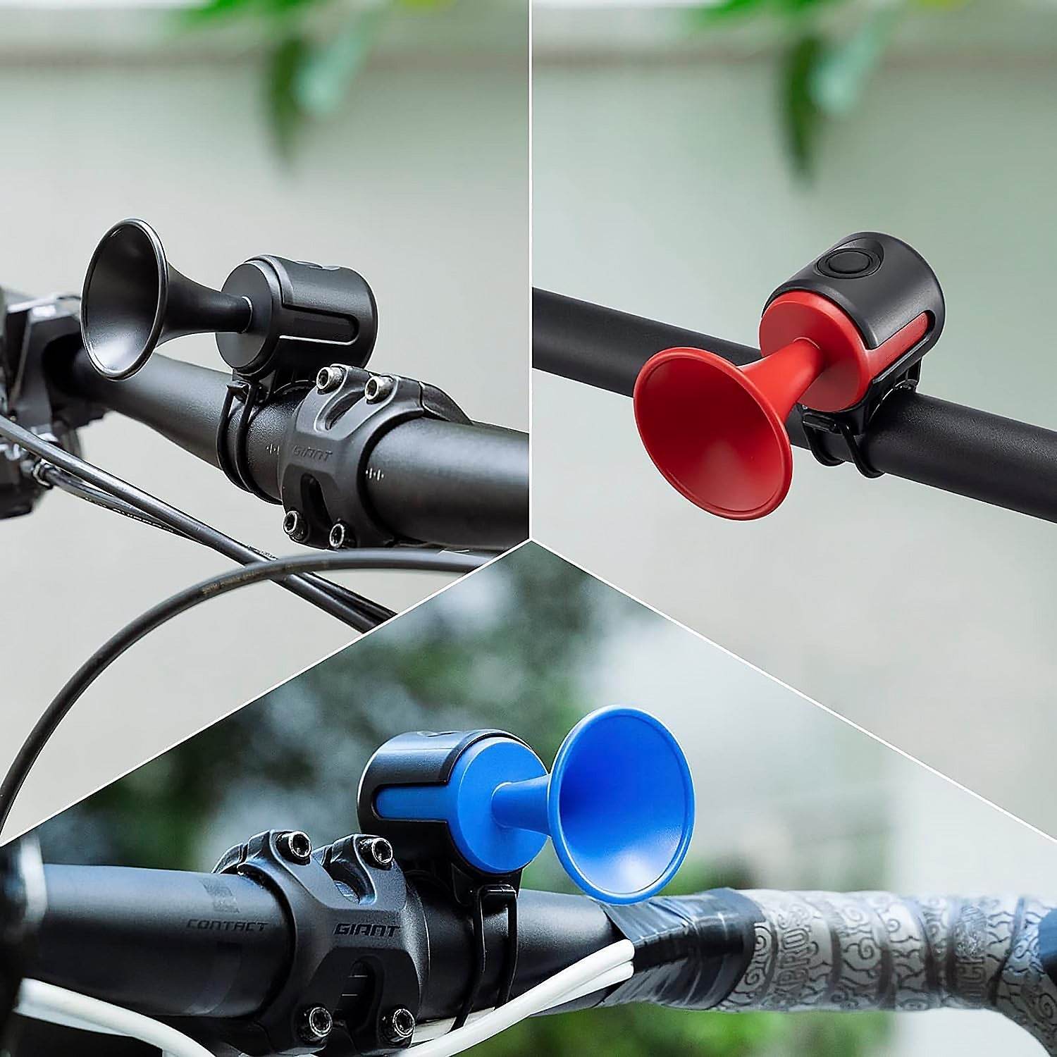 Bicycle Air Horn Loud - 120dB 1 Sound Mode Electronic Bicycle Bell,Super Electric Horn with Long Standby Button Battery Operated/IPX4 Waterproof Loud Bell for Adults - infinityexculsivestore.com