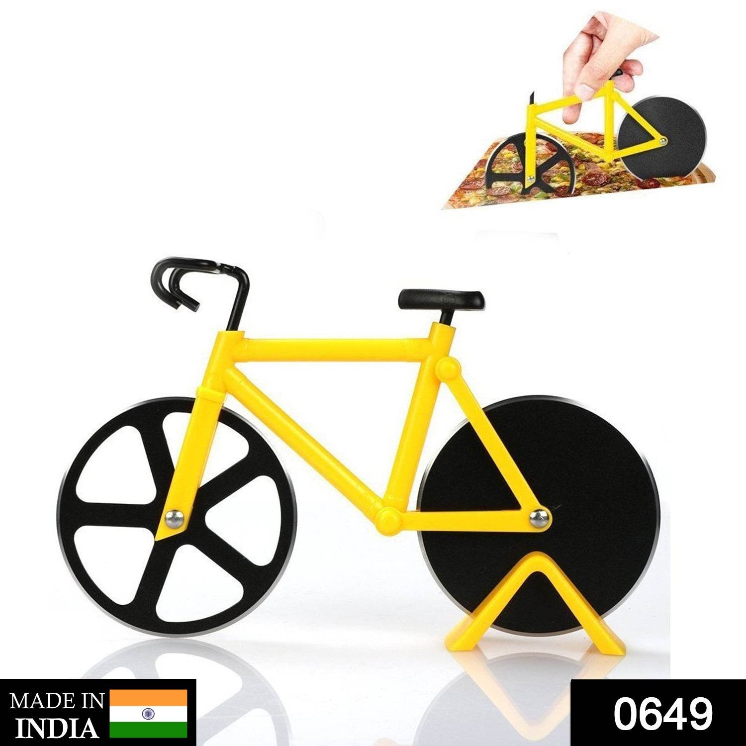 Bicycle Pizza Cutter (1 Pc): Stainless Steel, Unbreakable Handle - infinityexculsivestore.com