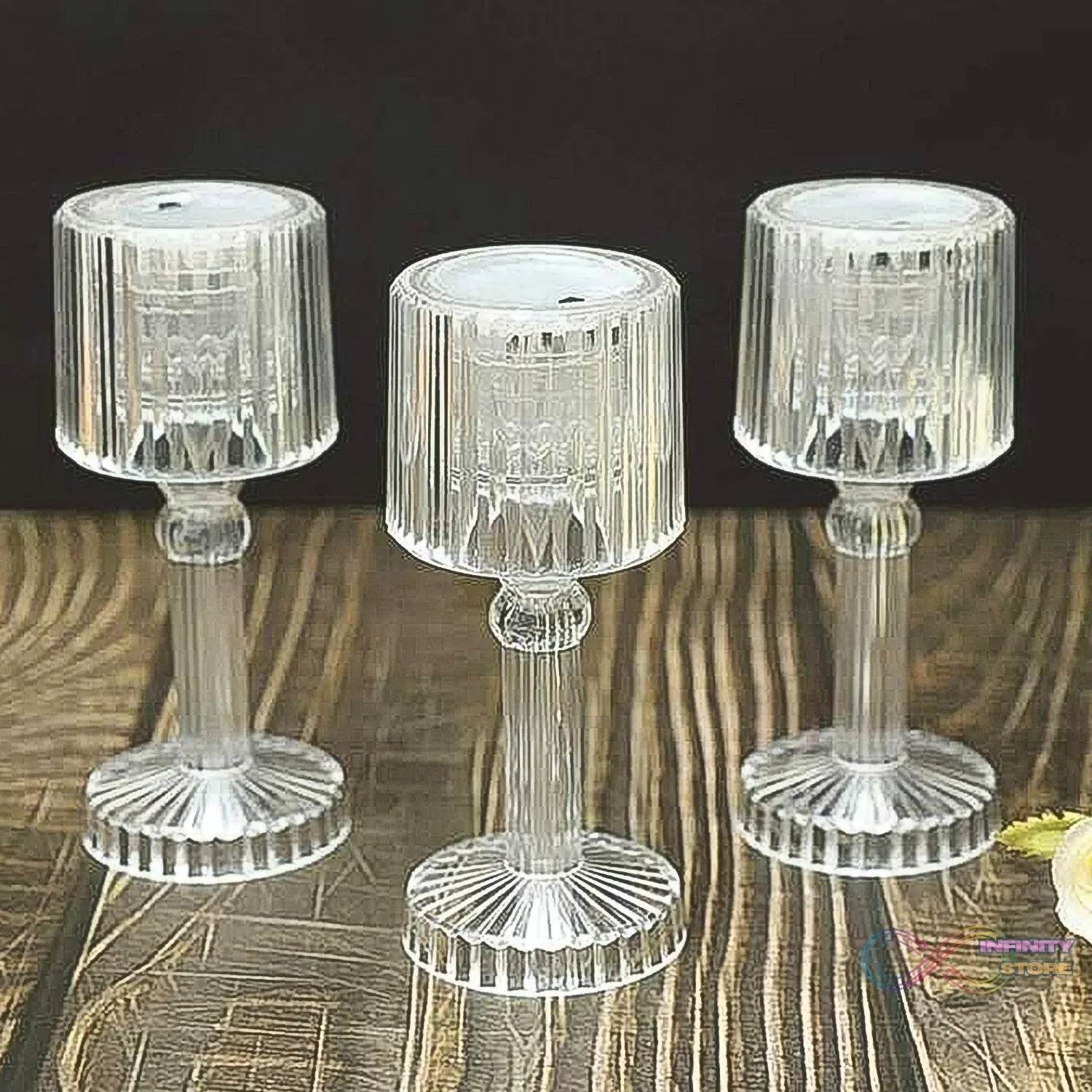 Big Acrylic LED Desk Lamps Table Lamp Portable Crystal (1 Pc / Big) - infinityexculsivestore.com