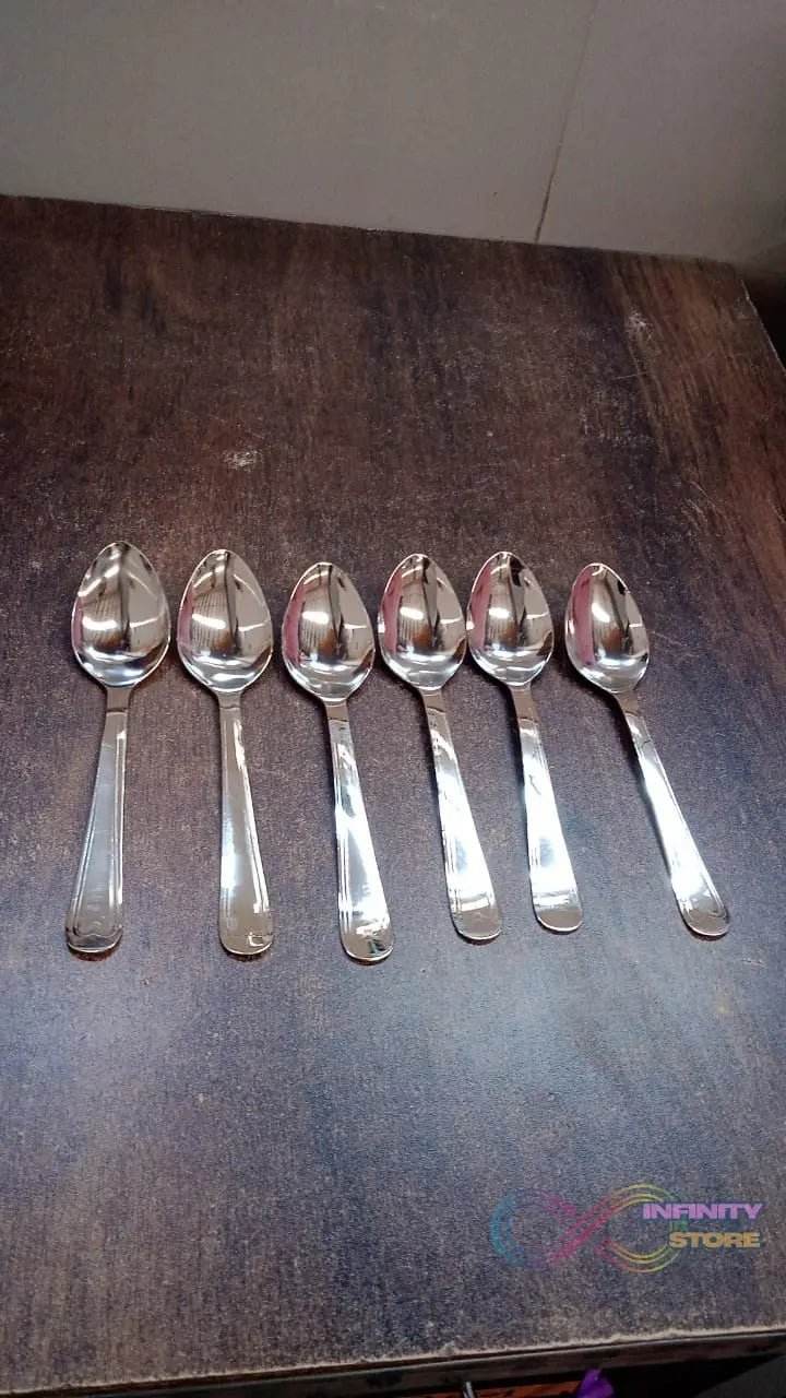 Big Dinner Spoons, 6 Pieces stainless Steel Table Spoon - infinityexculsivestore.com