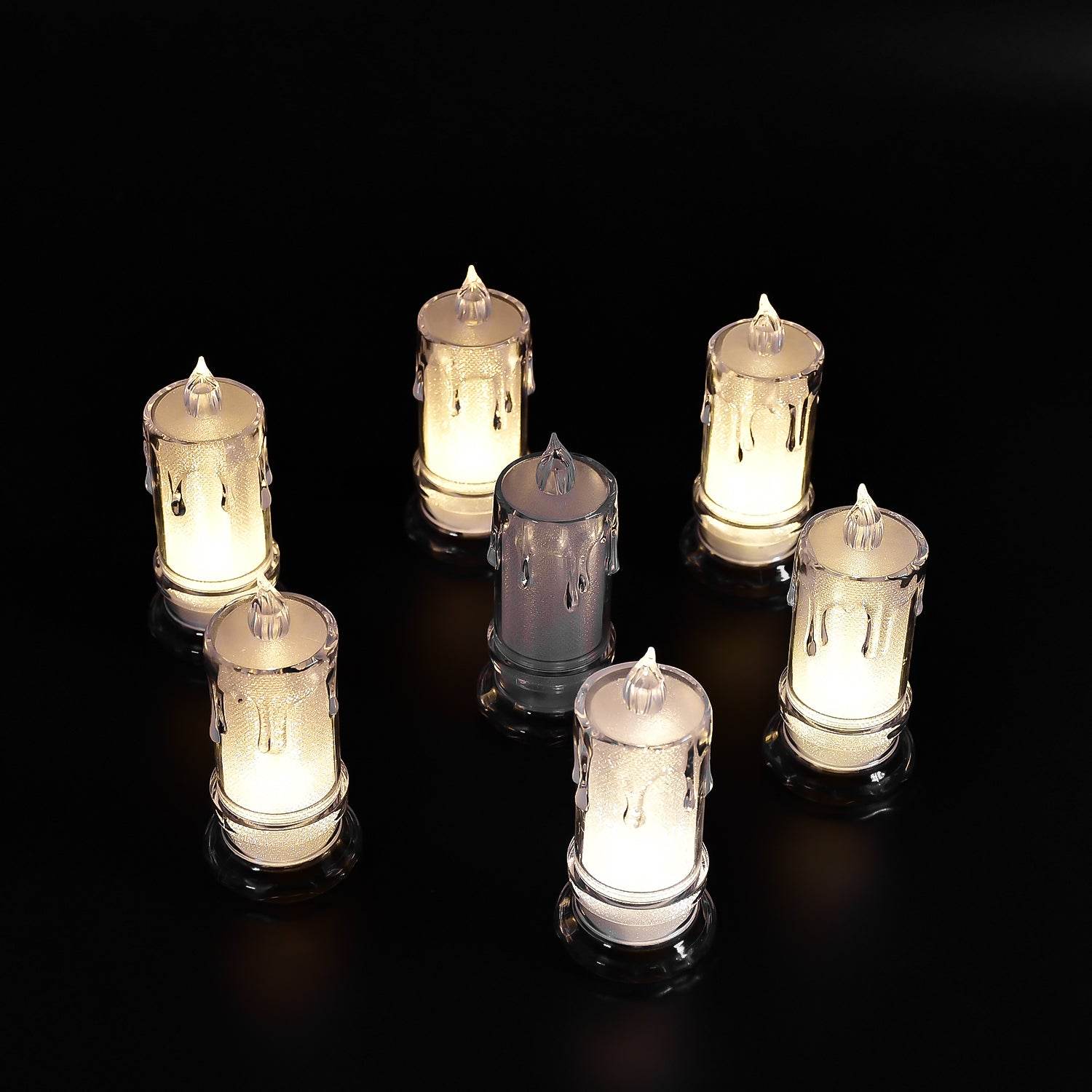 Big Flameless Melted Design Candles Set (12 pcs) - infinityexculsivestore.com