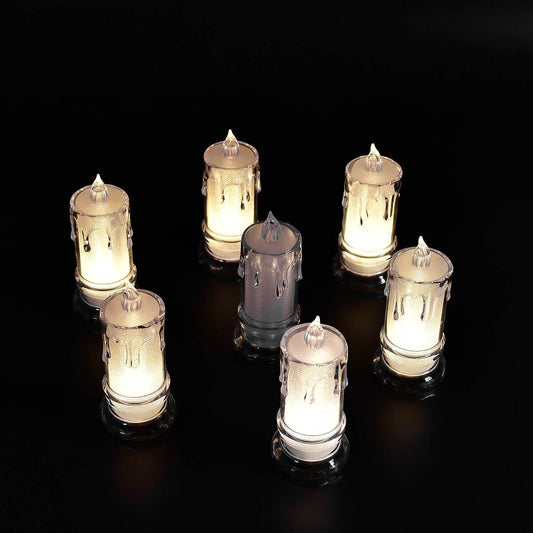 Big Flameless Melted Design Candles Set (12 pcs) - infinityexculsivestore.com