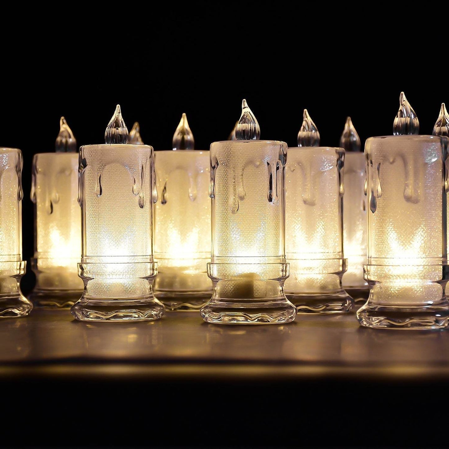 Big Flameless Melted Design Candles Set (12 pcs) - infinityexculsivestore.com