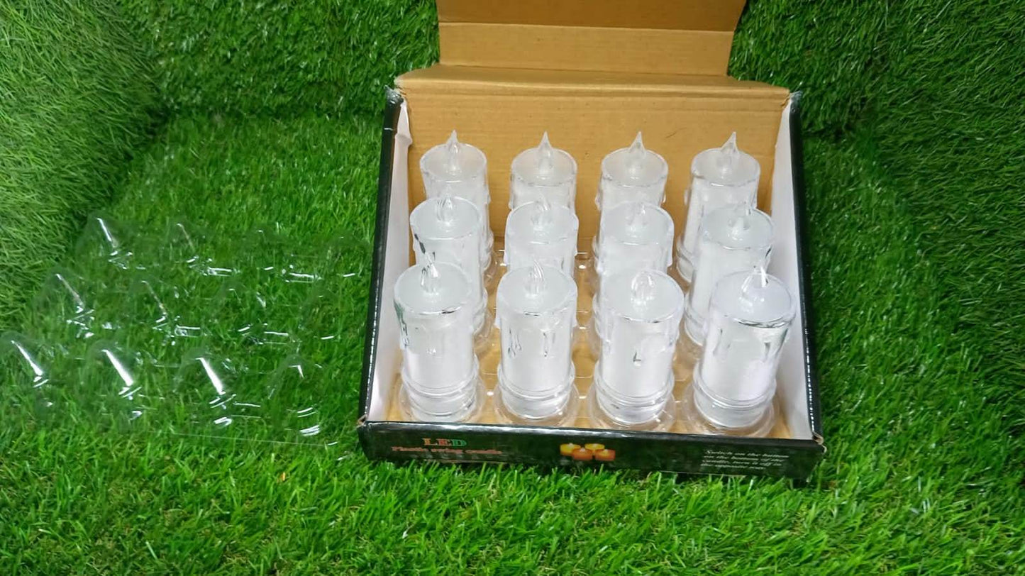 Big Flameless Melted Design Candles Set (12 pcs) - infinityexculsivestore.com