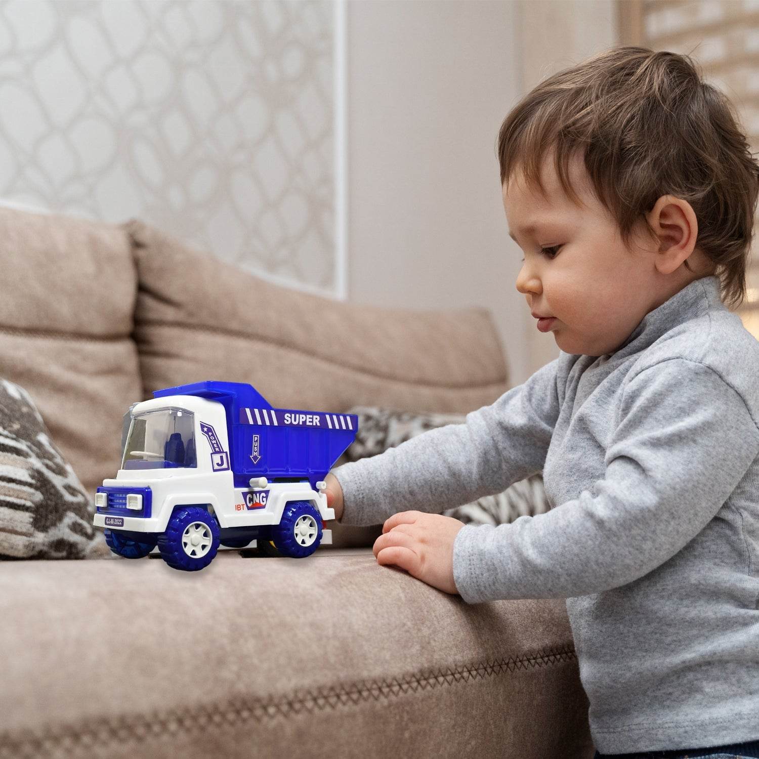 Big Friction Powered Dumper Truck Toy for Kids - infinityexculsivestore.com