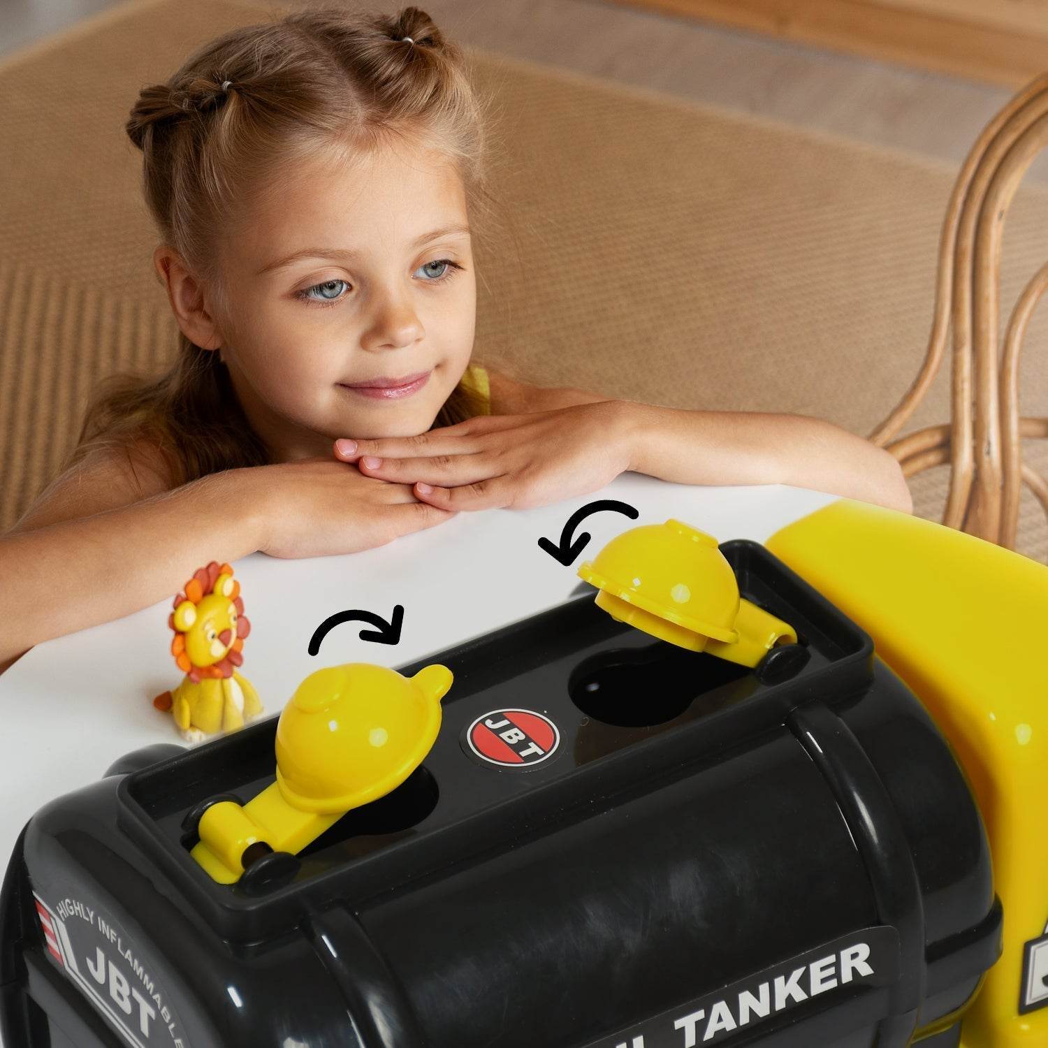 Big Heavy Duty Unbreakable Toy Truck with Sound | Friction Powered Oil-Water Tanker - infinityexculsivestore.com