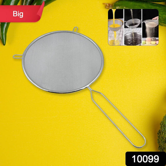 Big Mesh Strainer With Handle Stainless Steel Oil Straine, Mesh Sieve Strainer(1 Pc) - infinityexculsivestore.com