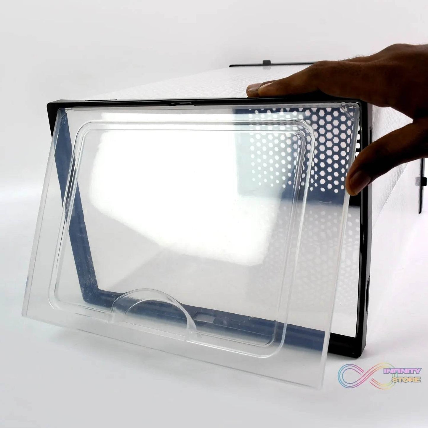 Big Plastic Stackable Shoe Storage Box (1 Pc / 37x27x19 Cm) - infinityexculsivestore.com