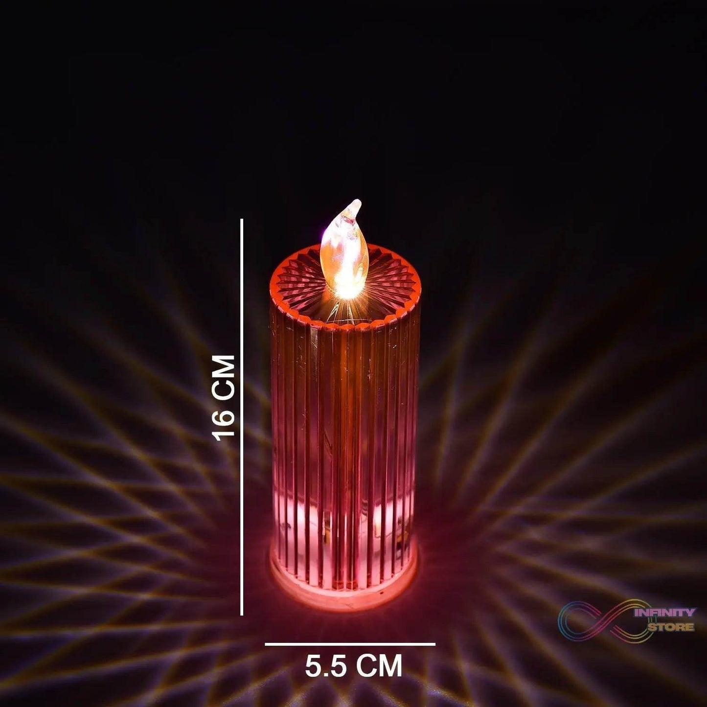 Big Simple Candles for Home Decoration, Crystal Candle Lights (Multicolor) - infinityexculsivestore.com