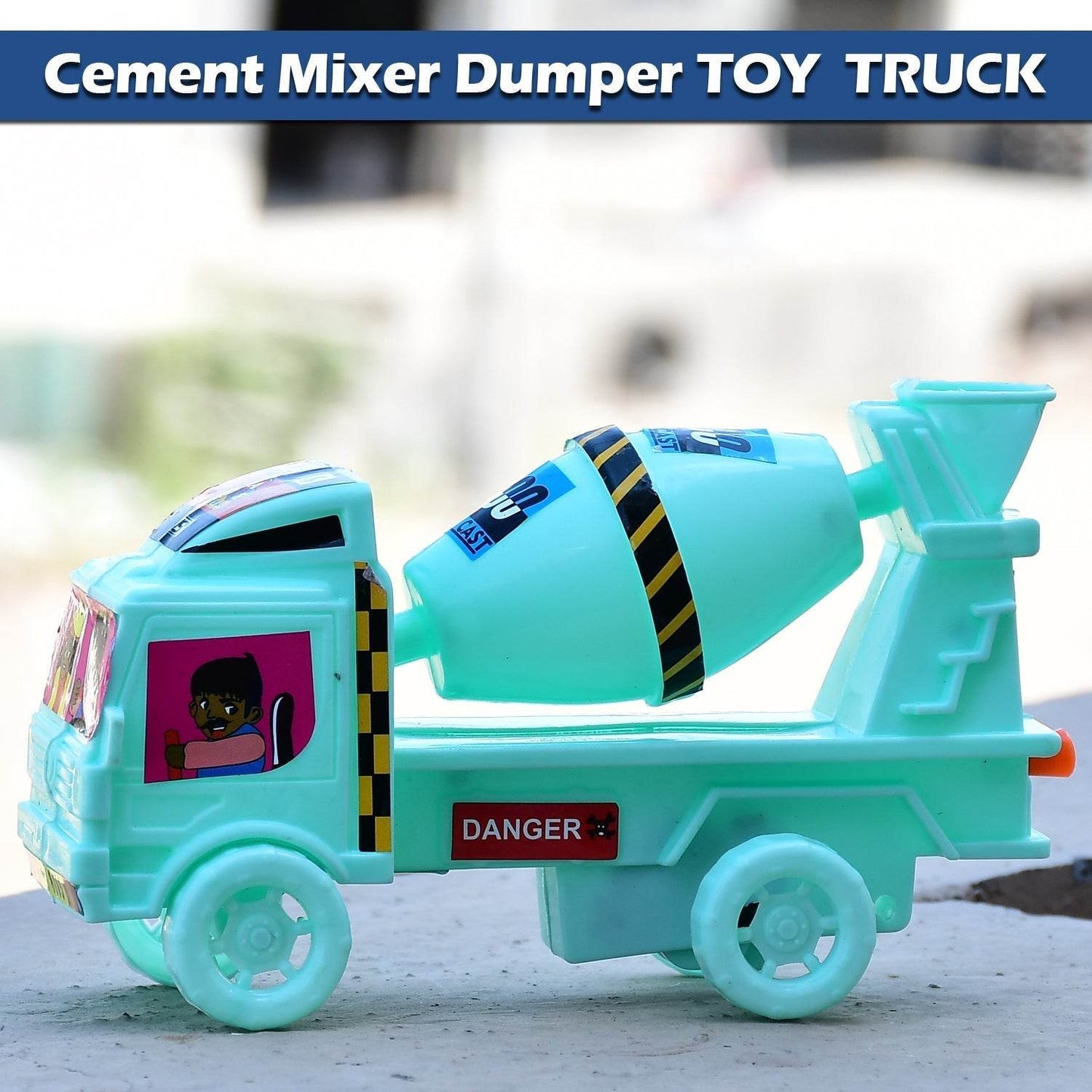 Big Size Heavy Duty Rotating Cement Mixer Dumper Truck Toys for Kids Toddlers Boys and Girls - Construction Toy Friction Vehicle Toy - infinityexculsivestore.com