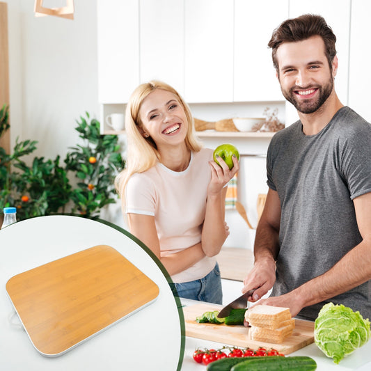 Wooden Chopping Board Big Size Kitchen Chopping Board Household Cutting Board Knife Board Vegetable Cutting and Fruit Multi - purpose Steel Vs Wooden Sticky Board Cutting board For Kitchen Use - infinityexculsivestore.com