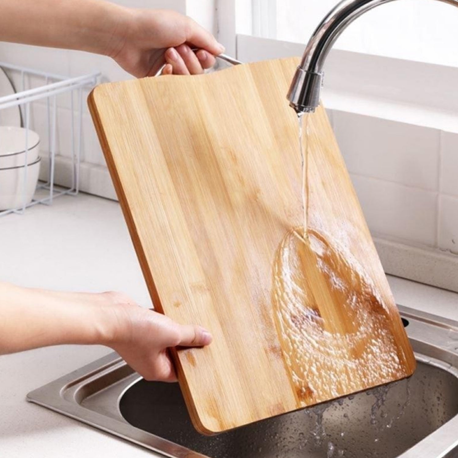 Wooden Chopping Board Big Size Kitchen Chopping Board Household Cutting Board Knife Board Vegetable Cutting and Fruit Multi - purpose Steel Vs Wooden Sticky Board Cutting board For Kitchen Use - infinityexculsivestore.com