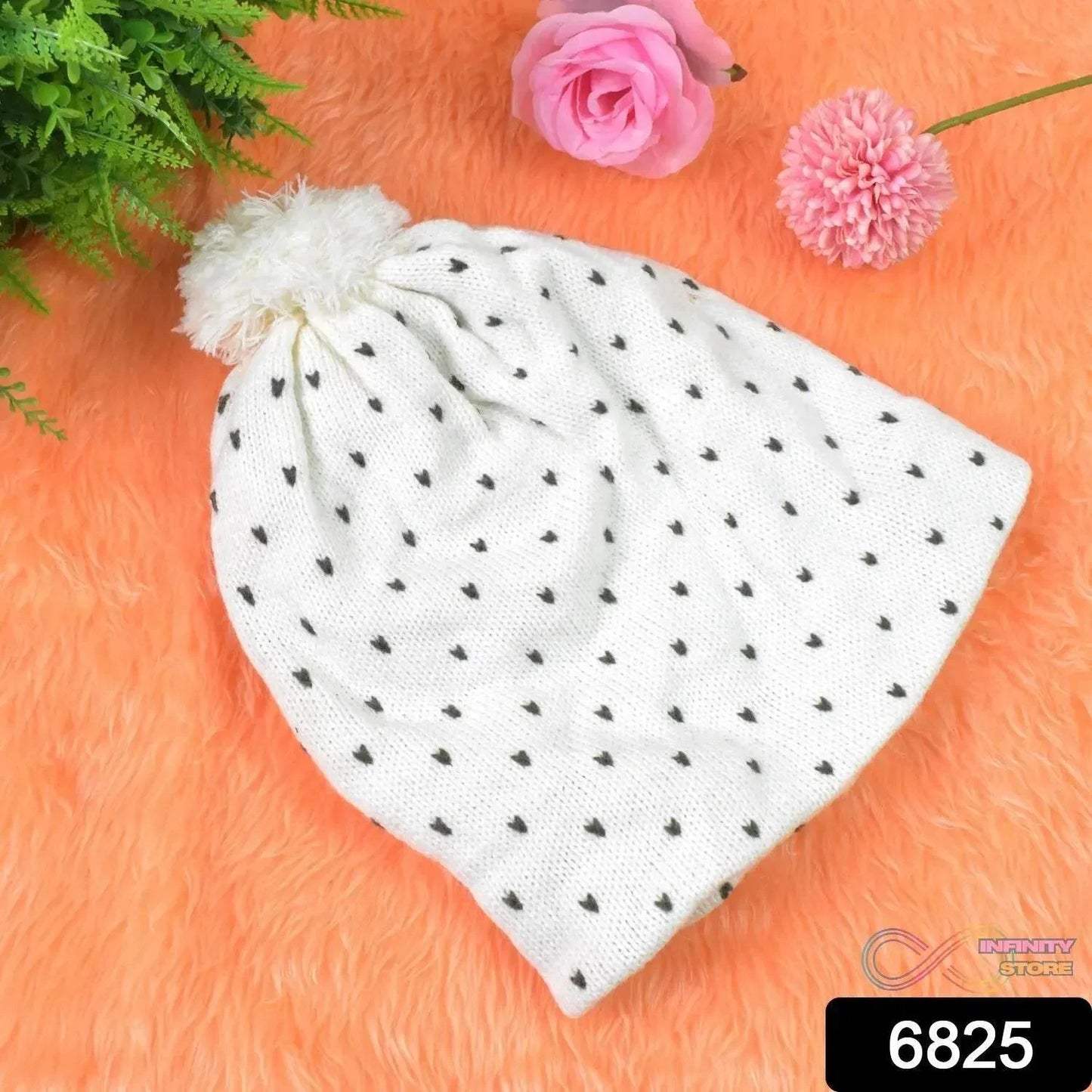 Big Soft Winter Cap, Woolen Inside Fur Beanie Cap (1 Pc / Mix Design & Color) - infinityexculsivestore.com