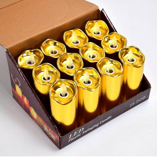 Big Swinging Candle 12pcs For Wedding Decoration And Birthday Party - infinityexculsivestore.com