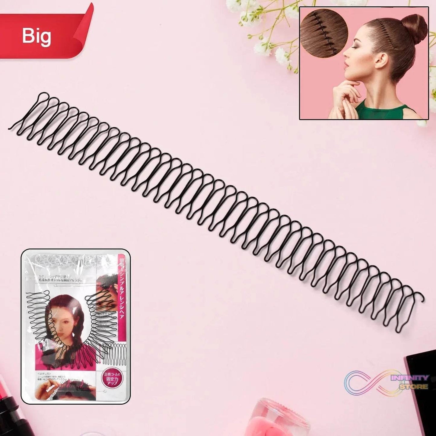 Big U Shape Hair Finishing Fixer Styling Tool for Women Girls (1 Pc) - infinityexculsivestore.com