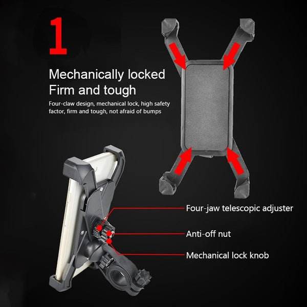 Bike Phone Mount Anti Shake and Stable Cradle Clamp with 360° Rotation - infinityexculsivestore.com