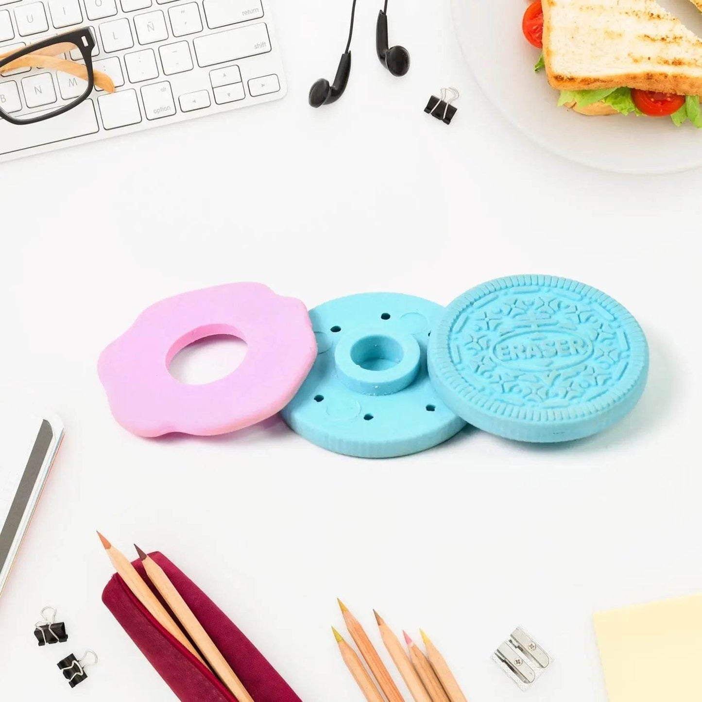 Biscuit Shape Eraser Unique Designs & Patterns (1 Pc) - infinityexculsivestore.com