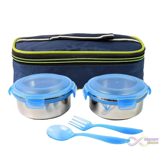 Bite Lunch Box, with Insulated Fabric Lunch Bag & Plastic Spoon, Fork - infinityexculsivestore.com