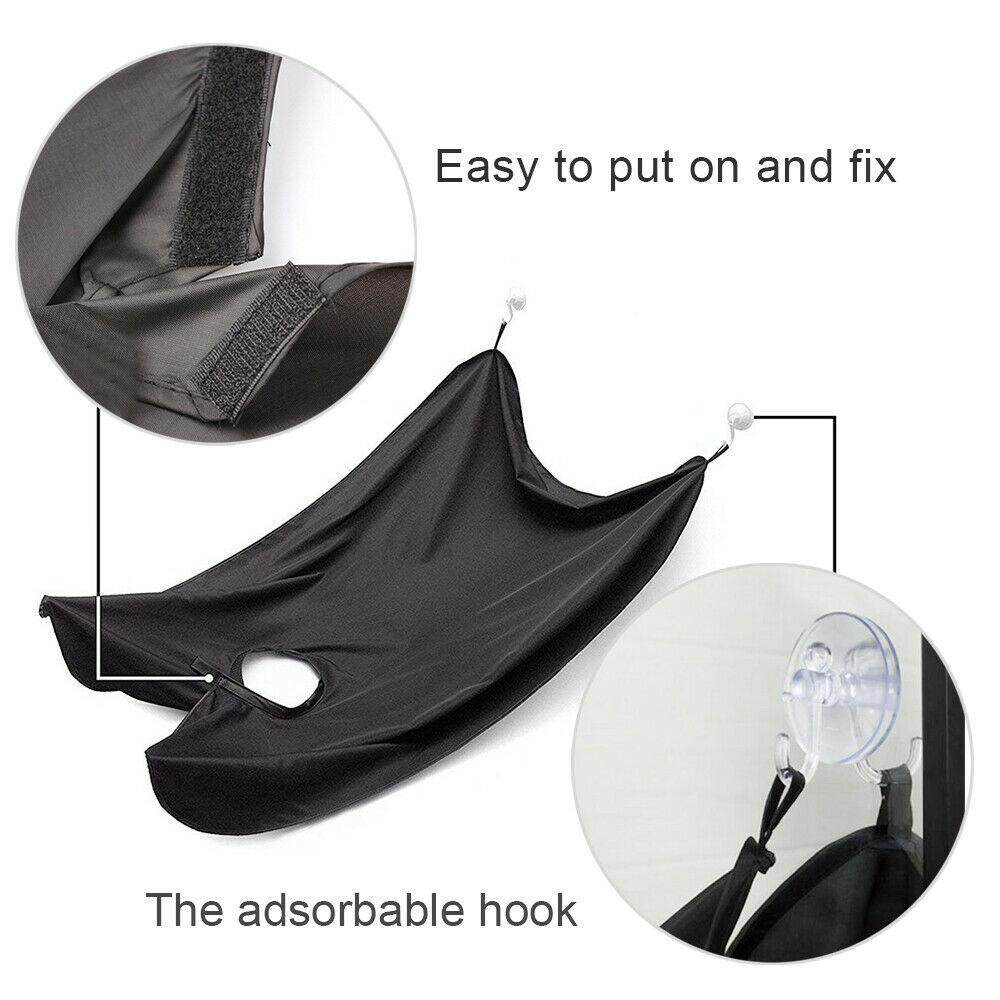 Black Beard Apron Hair Clippings Catcher Grooming Bib - infinityexculsivestore.com