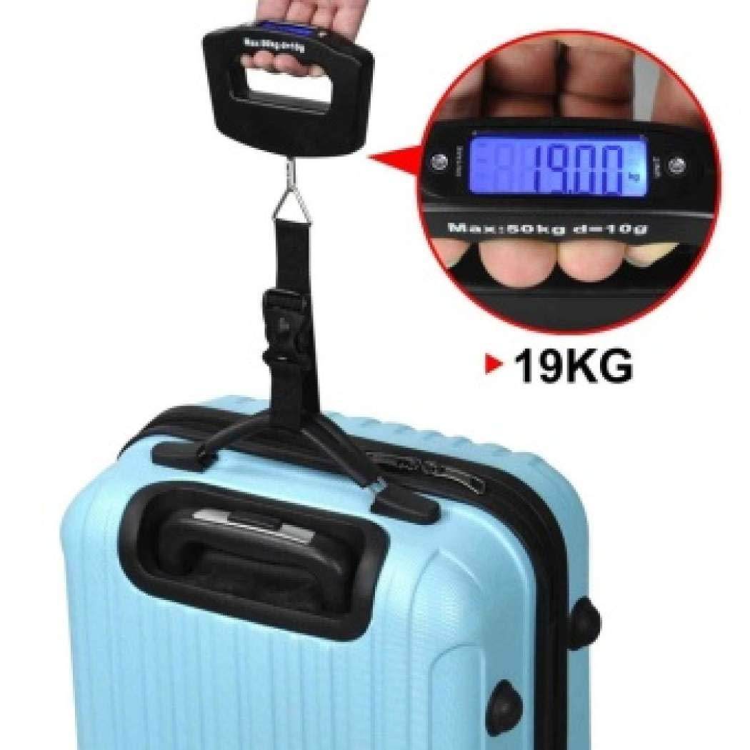 Black Digital Portable Luggage Scale with LCD Backlight (50 kg) - infinityexculsivestore.com