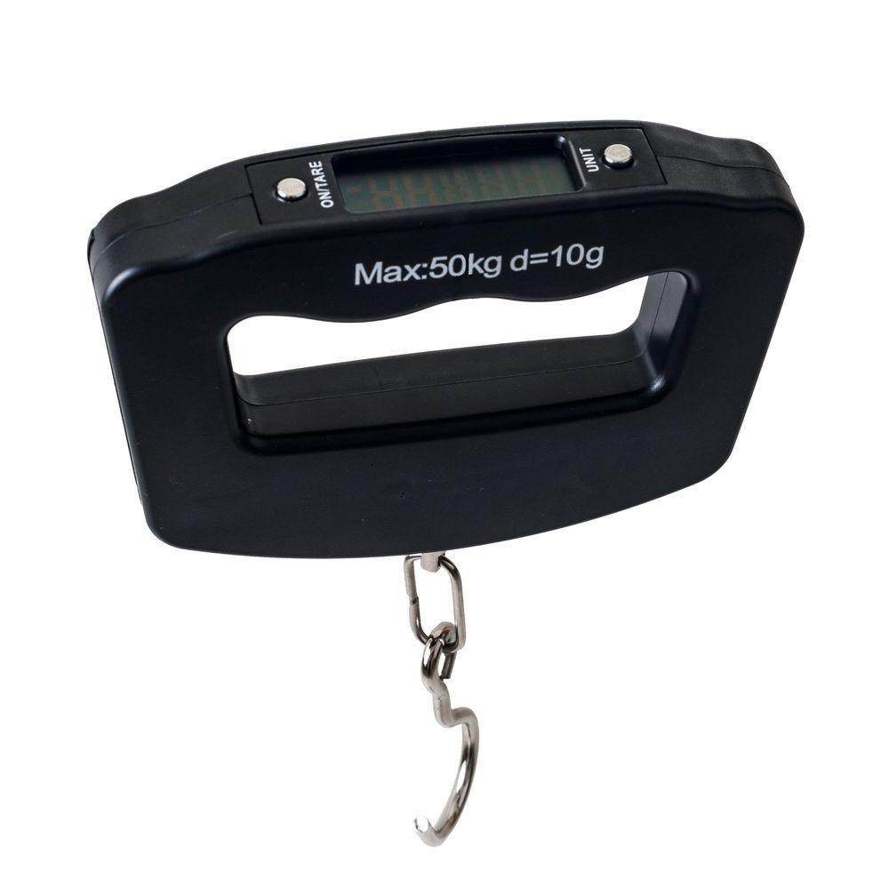 Black Digital Portable Luggage Scale with LCD Backlight (50 kg) - infinityexculsivestore.com