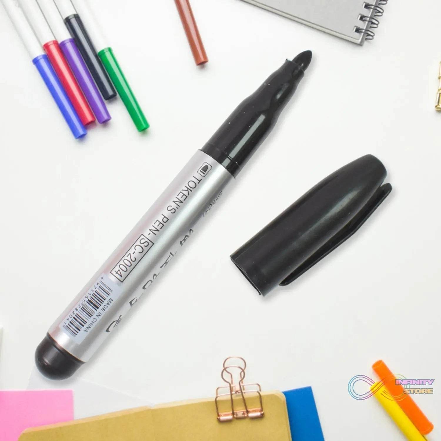 Black Marker used in all kinds of school, college (4 Pcs Set) - infinityexculsivestore.com