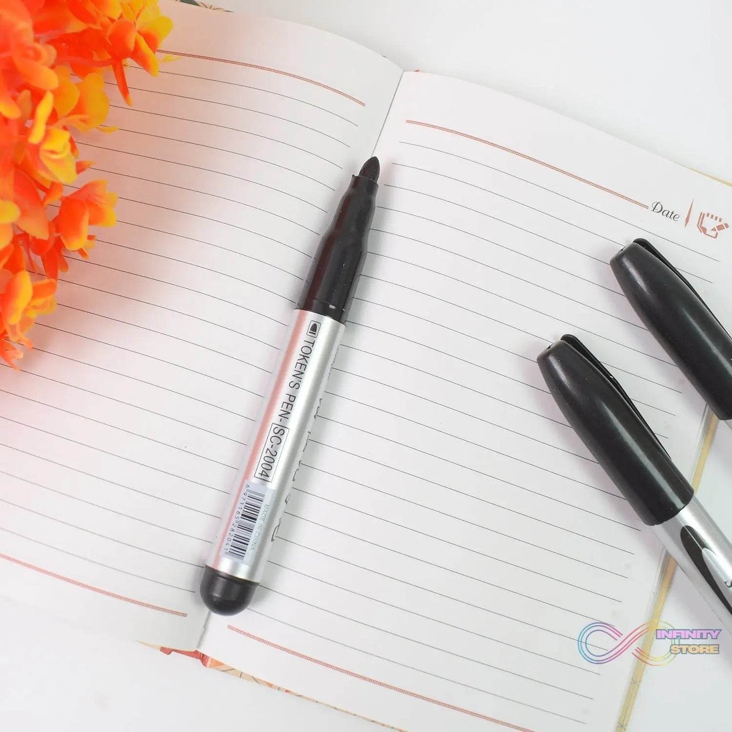 Black Marker used in all kinds of school, college (4 Pcs Set) - infinityexculsivestore.com