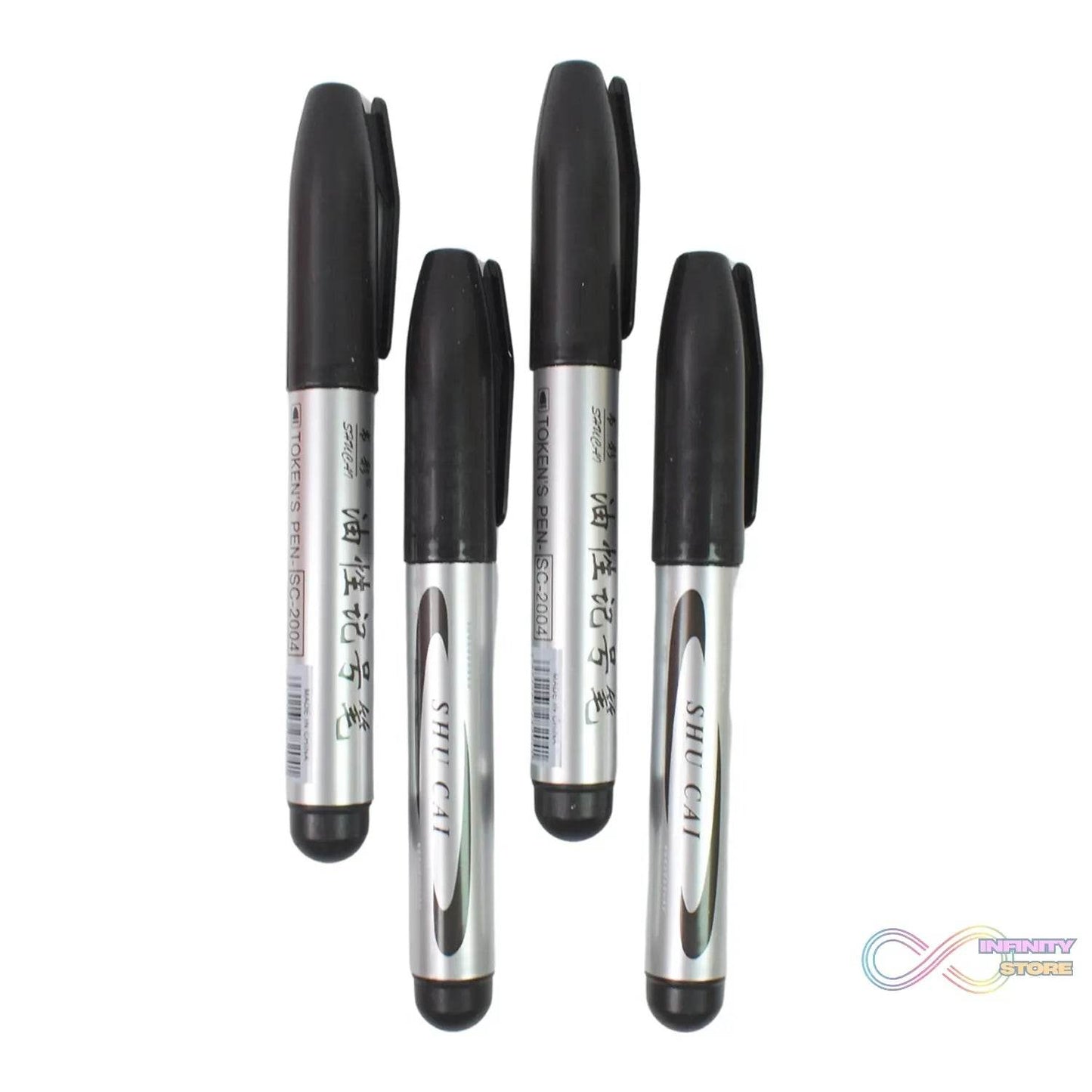 Black Marker used in all kinds of school, college (4 Pcs Set) - infinityexculsivestore.com
