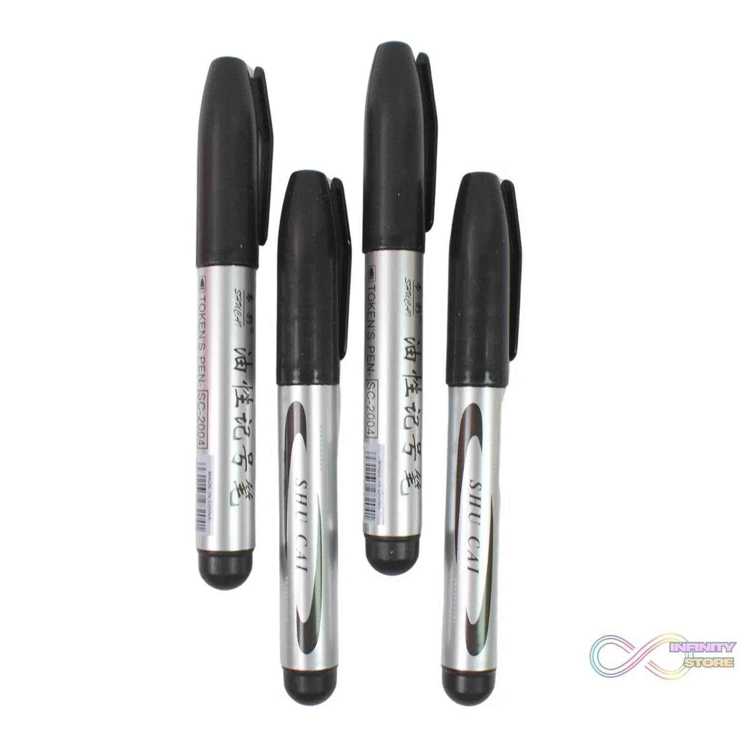Black Marker used in all kinds of school, college (4 Pcs Set) - infinityexculsivestore.com