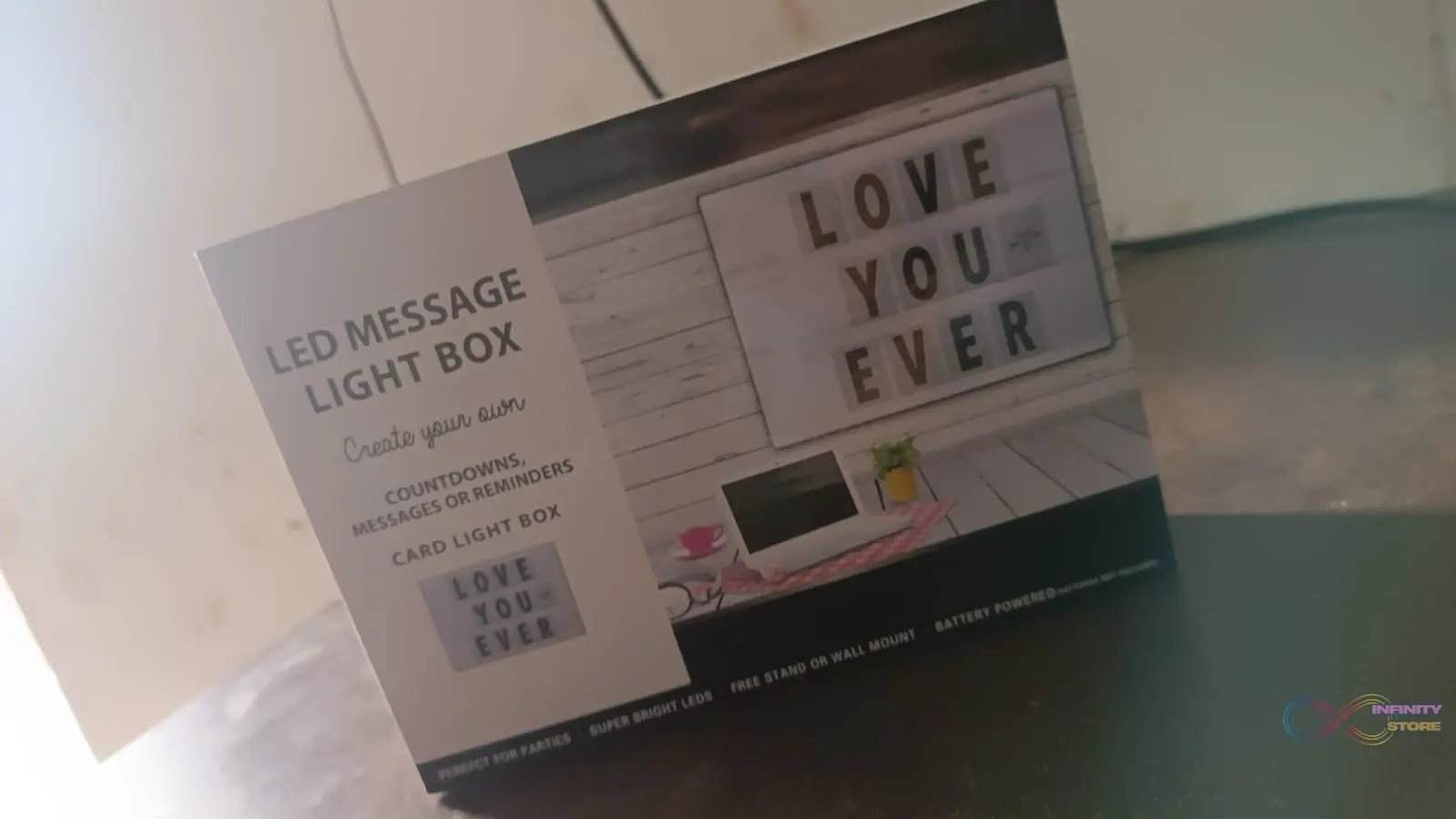 Black Mini A6 Magnetic Cinematic Light Box with 82 Characters and 10 Emojis (1 Set) - infinityexculsivestore.com