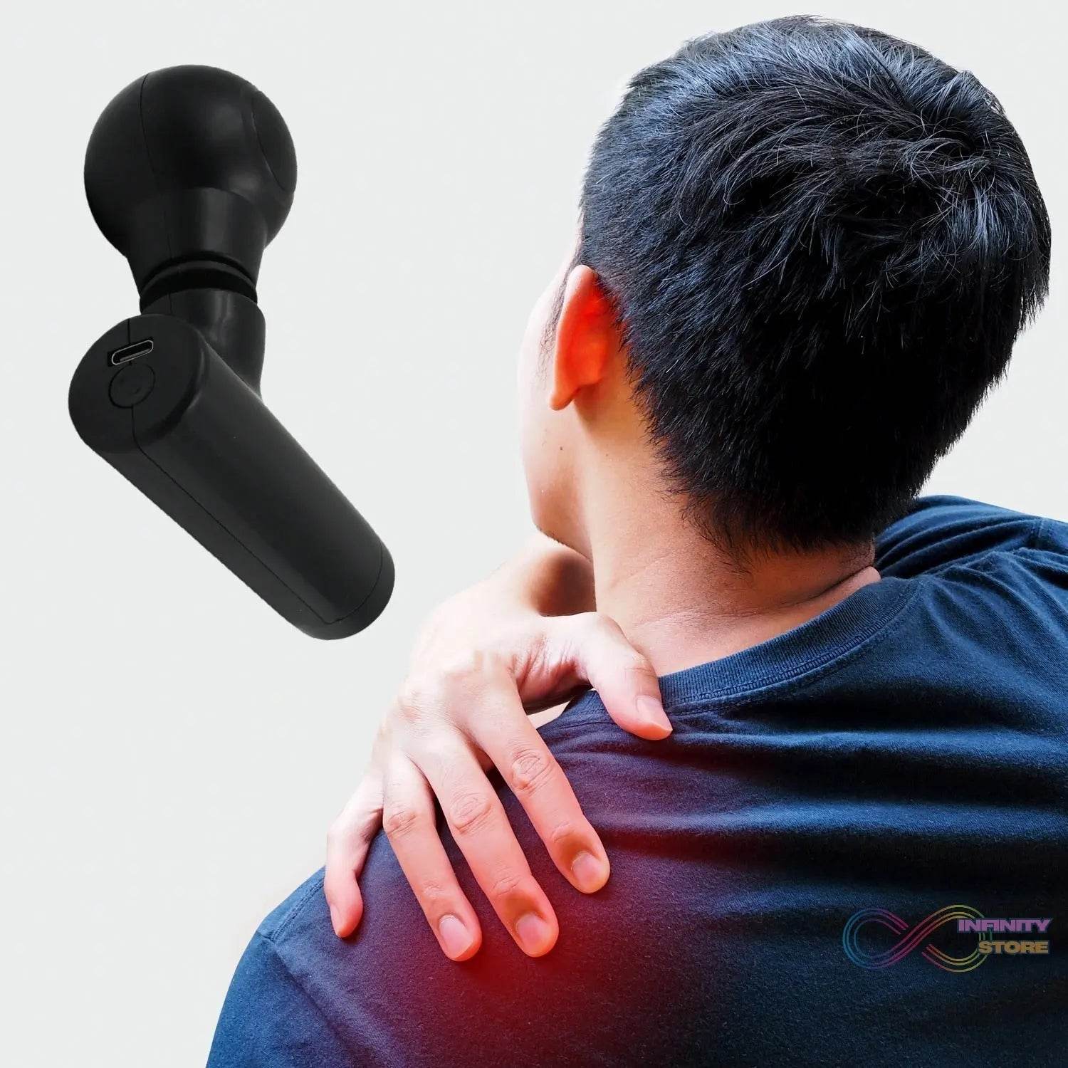 Black Mini Pocket Size Massager, Full Body Massager, Cordless One Button Operation for Body Pain & Relaxation - infinityexculsivestore.com