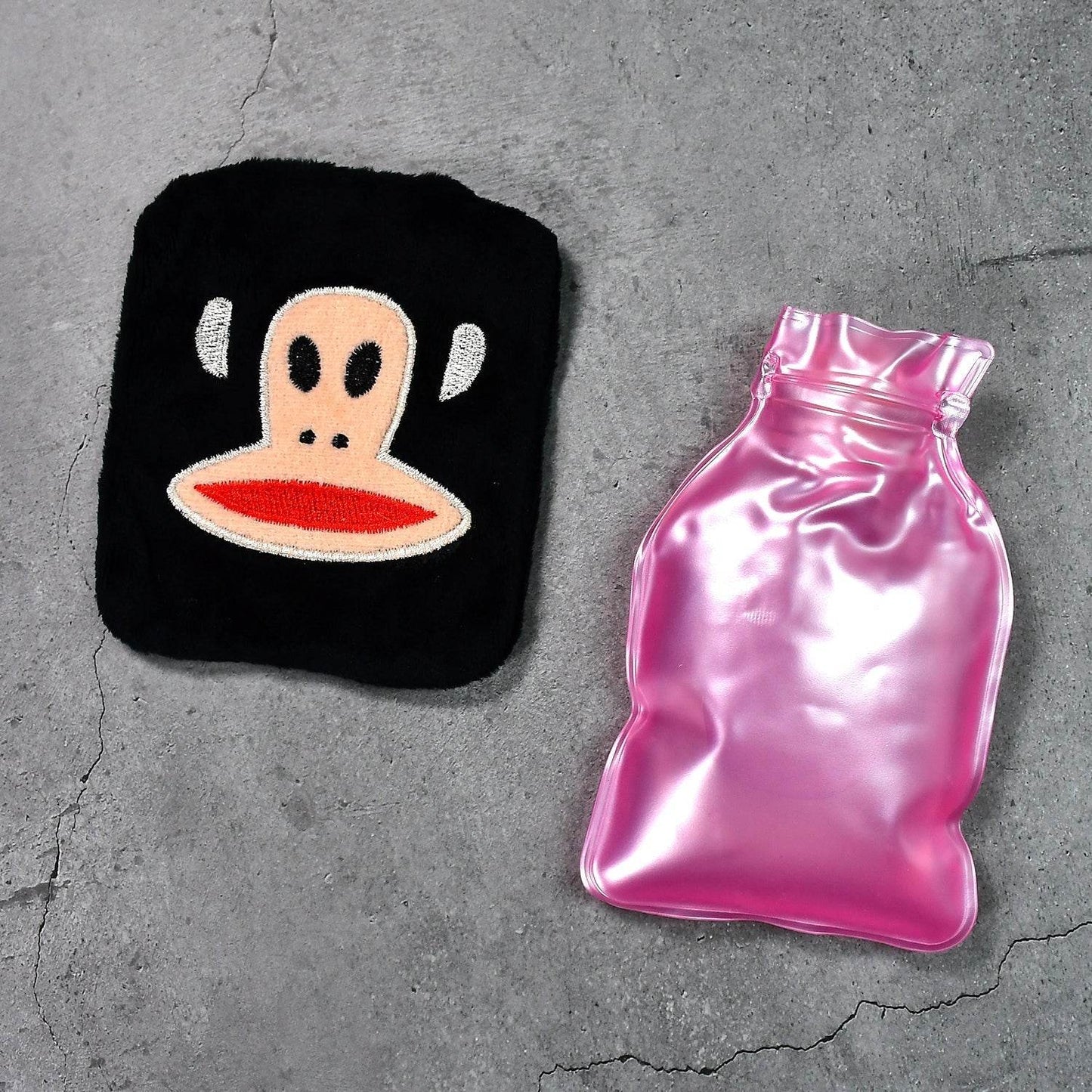 Black Monkey Small Hot Water Bag with Cover for Pain Relief - infinityexculsivestore.com