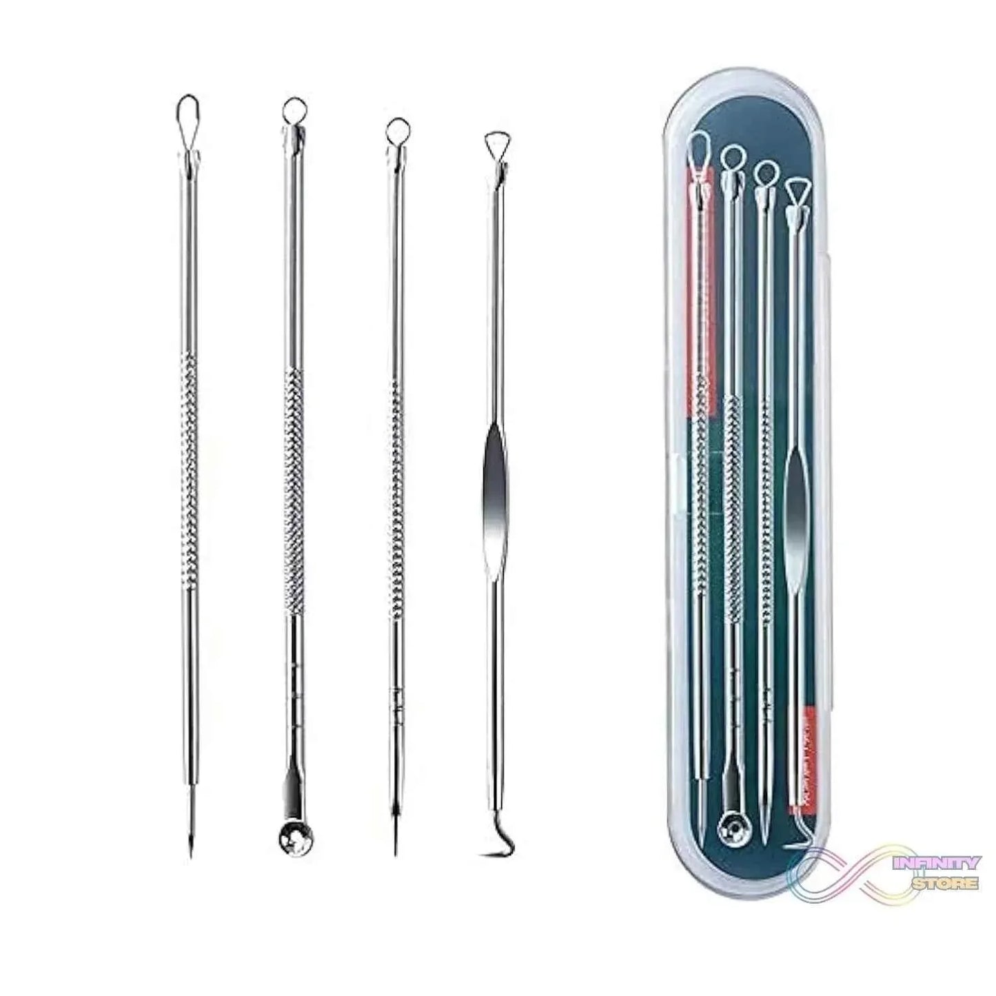 Blackhead Remover, 4-in-1 Stainless Steel Pimple Extractor Tool (1 Pc) - infinityexculsivestore.com
