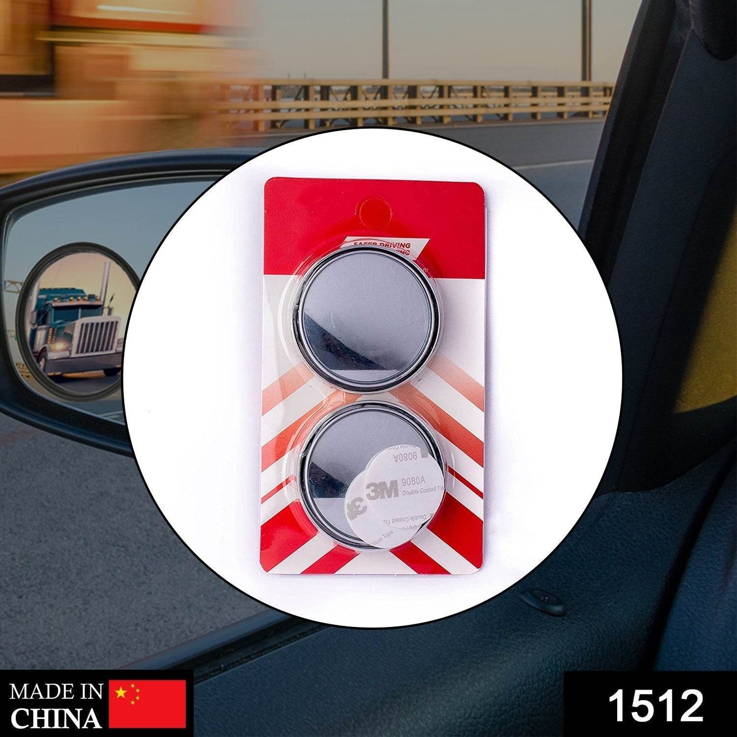 Blind Spot Round Wide Angle Adjustable Convex Rear View Mirror - Pack of 2 - infinityexculsivestore.com