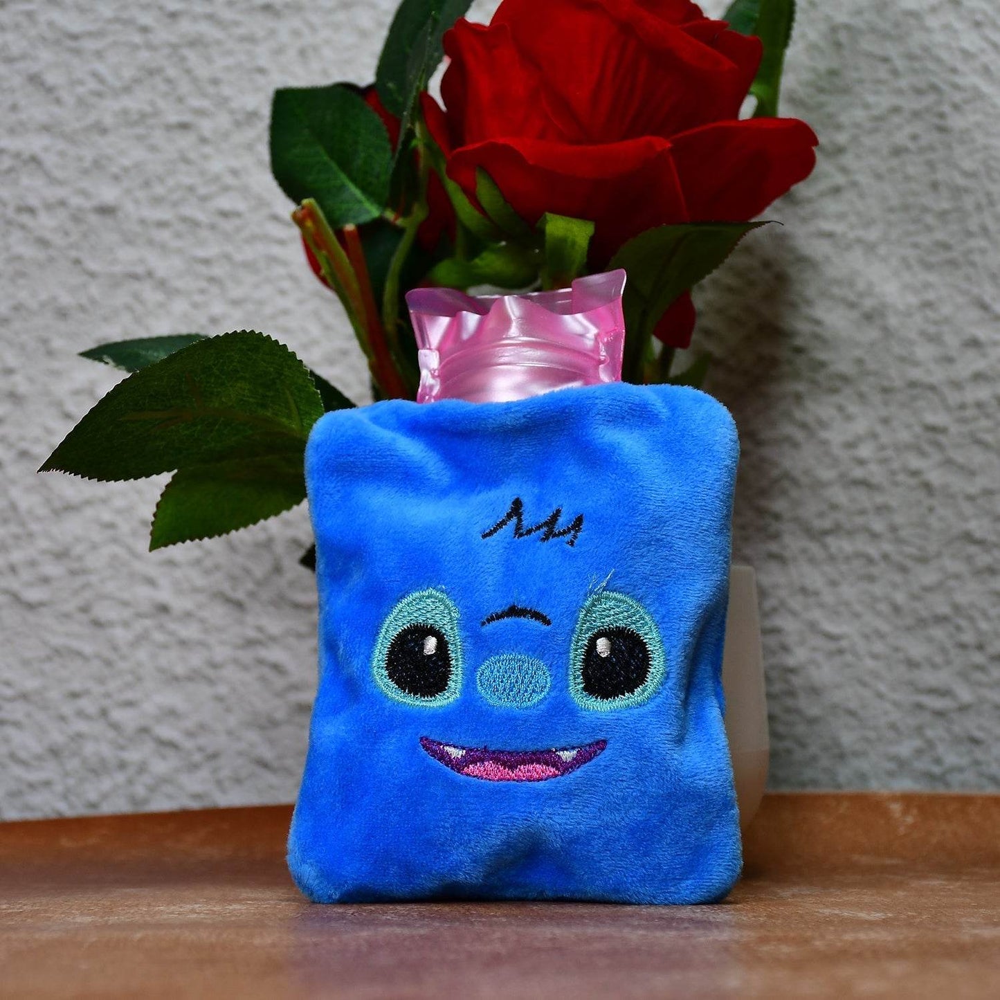 Blue Stitch small Hot Water Bag with Cover for Pain Relief, Neck, Shoulder Pain and Hand, Feet Warmer, Menstrual Cramps. - infinityexculsivestore.com